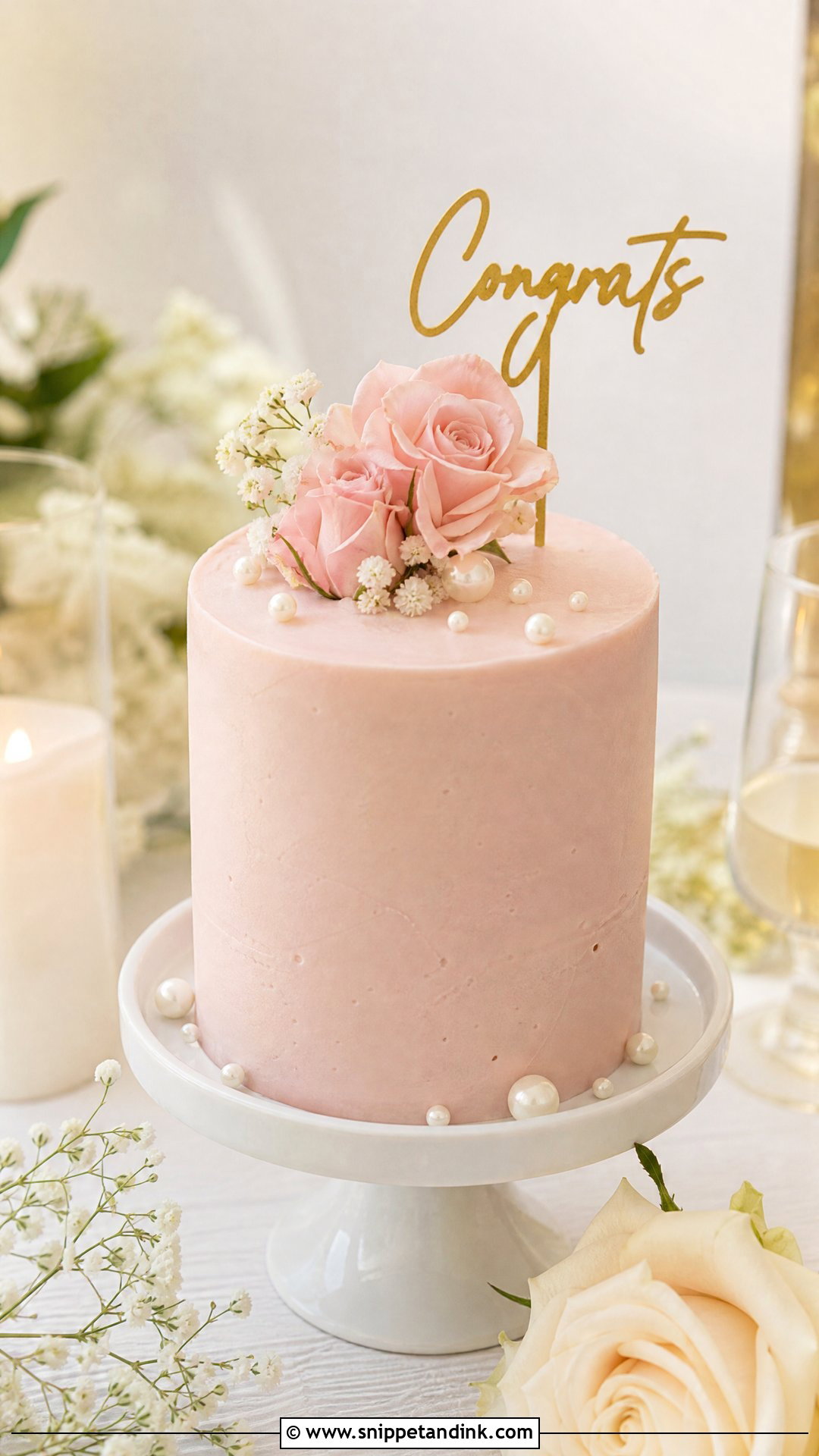 Mini Wedding Congrats Cake - Snippet and Ink - 30 Congrats Cake Ideas for Wedding