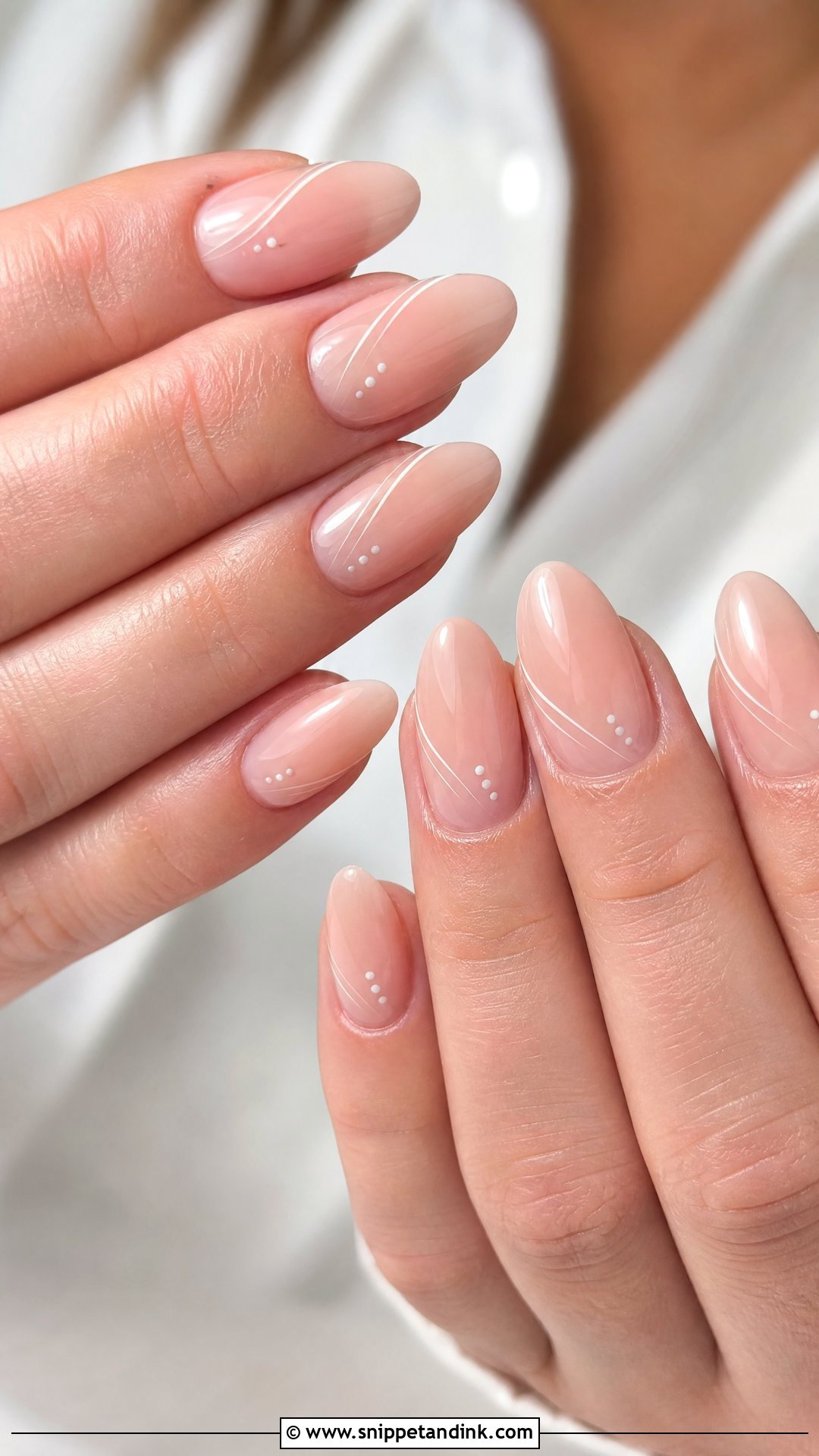Minimal Almond Bridal Nails - Snippet and Ink - 25 Almond Bridal Nails