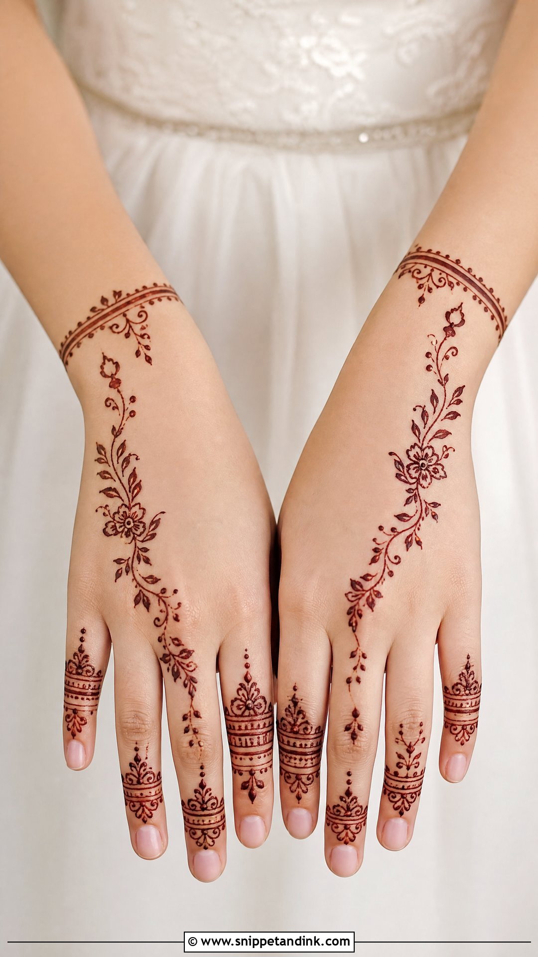 Minimal Arabic Bridal Mehndi Design - Snippet and Ink - 20 Bridal Arabic Mehandi Mehndi Designs