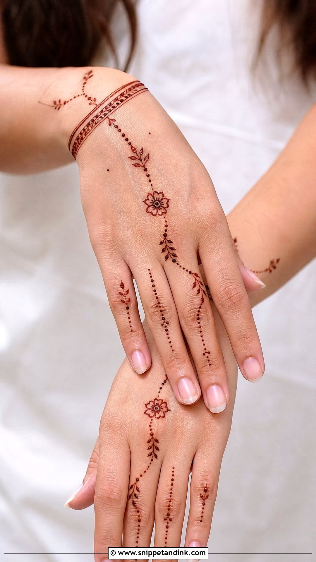 Minimal Back Hand Mehndi Design - Snippet and Ink - 35 Unique Mehndi Designs