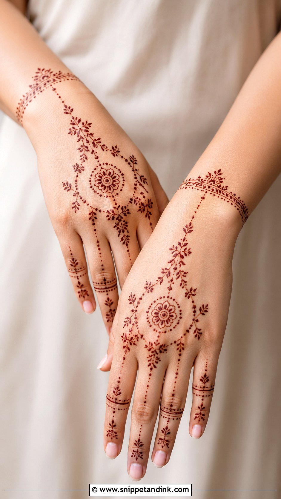 Minimal Backhand Mehndi Design - Snippet and Ink - 35 Latest Backhand Mehndi Designs