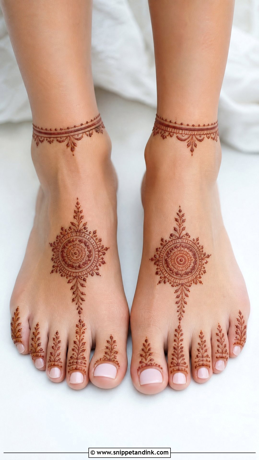Minimal Bridal Leg Mehndi Design - Snippet and Ink - 20 Bridal Mehndi Designs Legs Brides