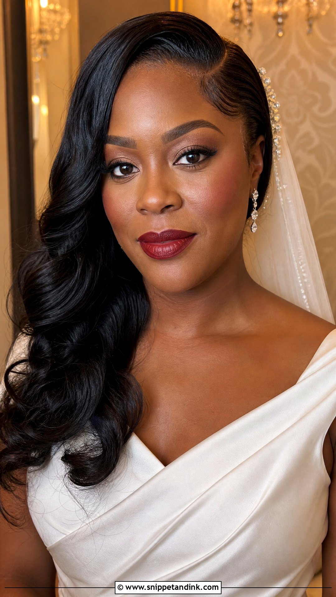 Minimal Bridal Makeup With Red Lip - Snippet and Ink - 25 Minimal Bridal Makeup Ideas