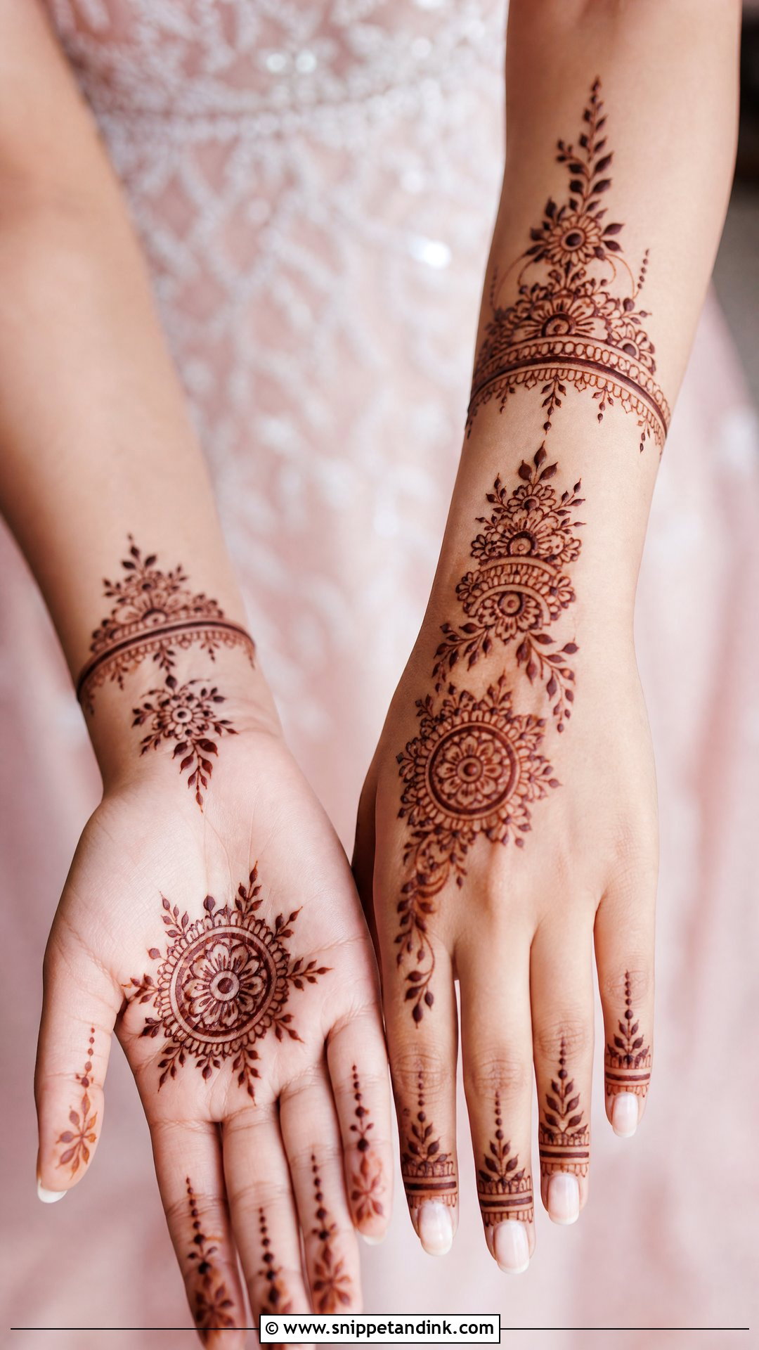 Minimal Bridal Mehndi Design - Snippet and Ink - 20 Indian Wedding Mehndi Designs