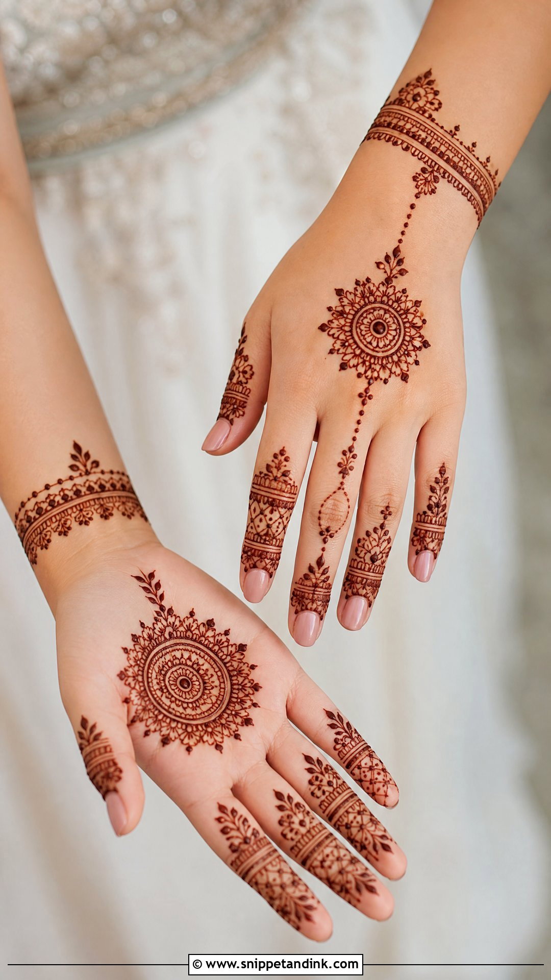Minimal Bridal Mehndi Design - Snippet and Ink - 20 Intricate Bridal Mehndi Designs