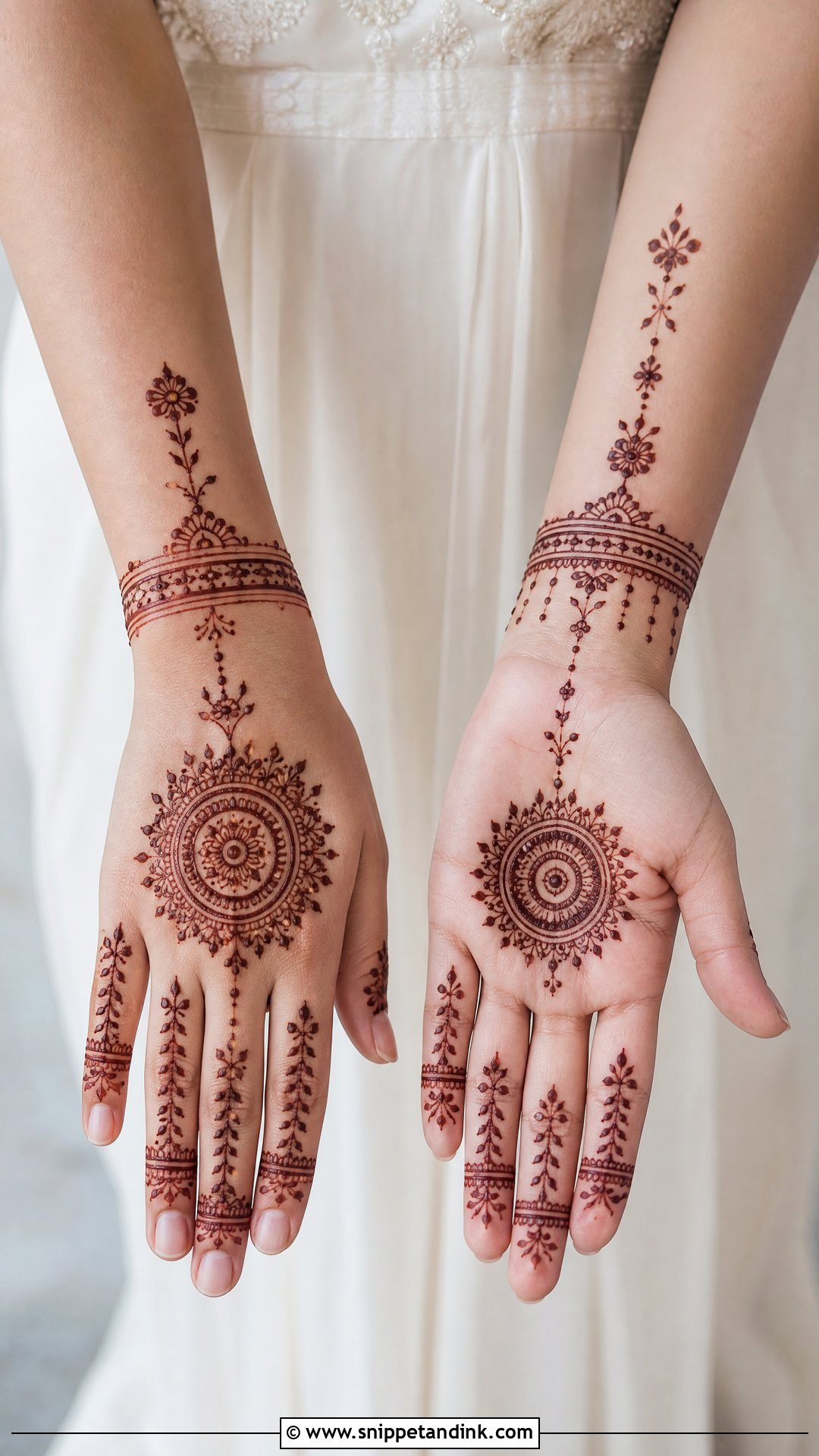 Minimal Bridal Mehndi Design - Snippet and Ink - 20 Marriage Mehndi Designs
