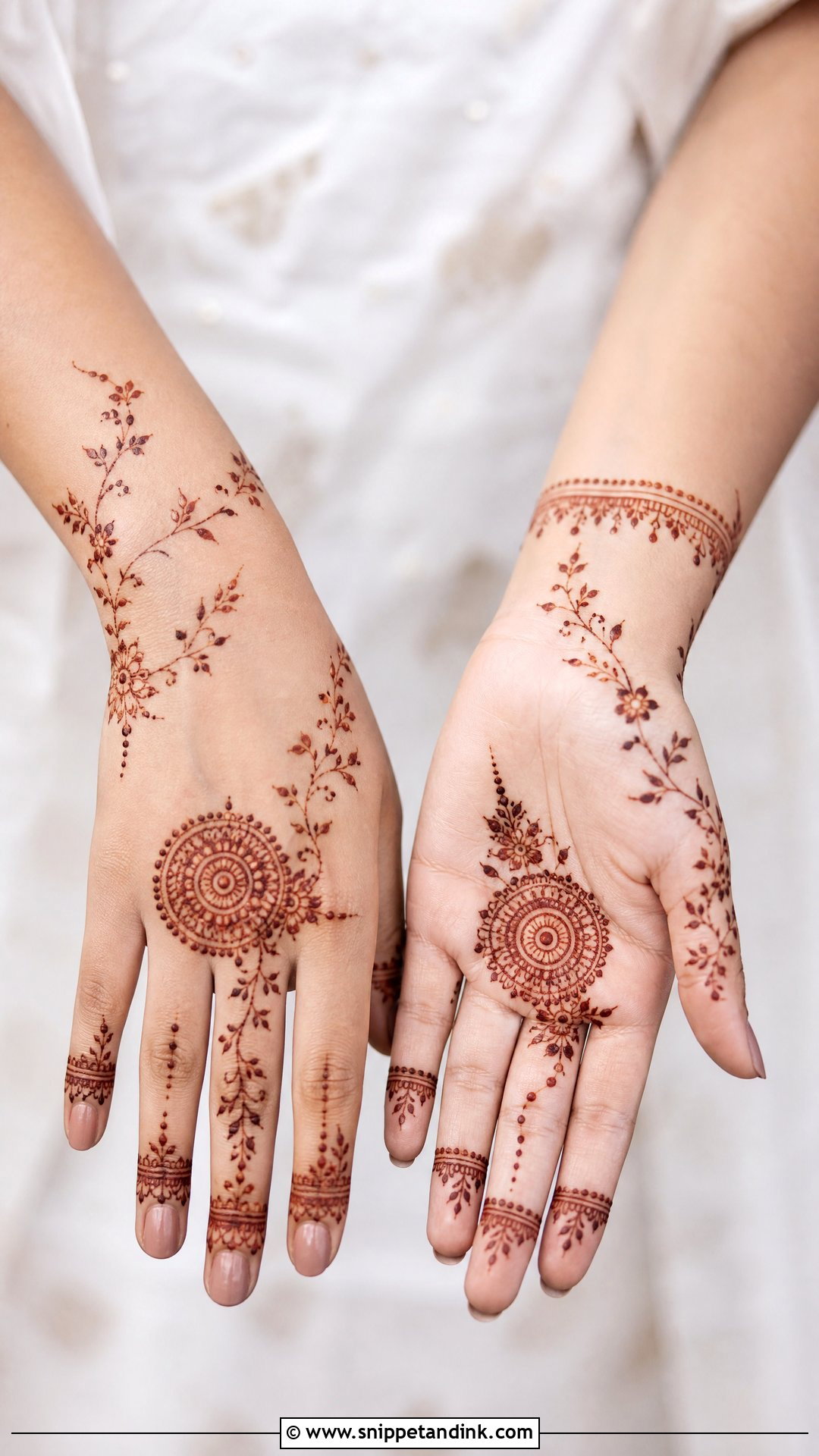 Minimal Bridal Mehndi Design - Snippet and Ink - 20 Mehndi Design for Bridal Ideas