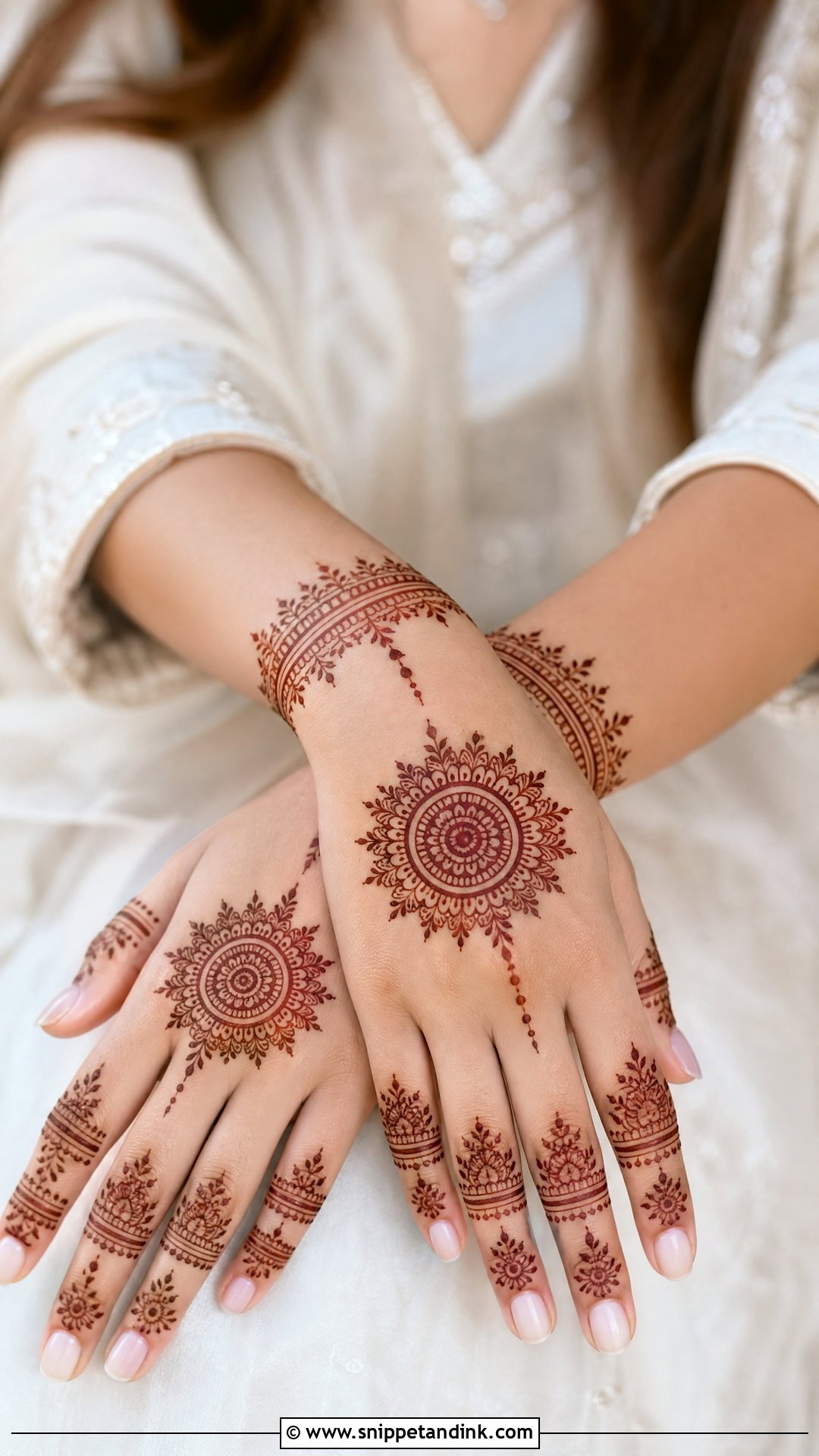 Minimal Bridal Mehndi Design - Snippet and Ink - 20 Modern Bridal Mehndi Designs