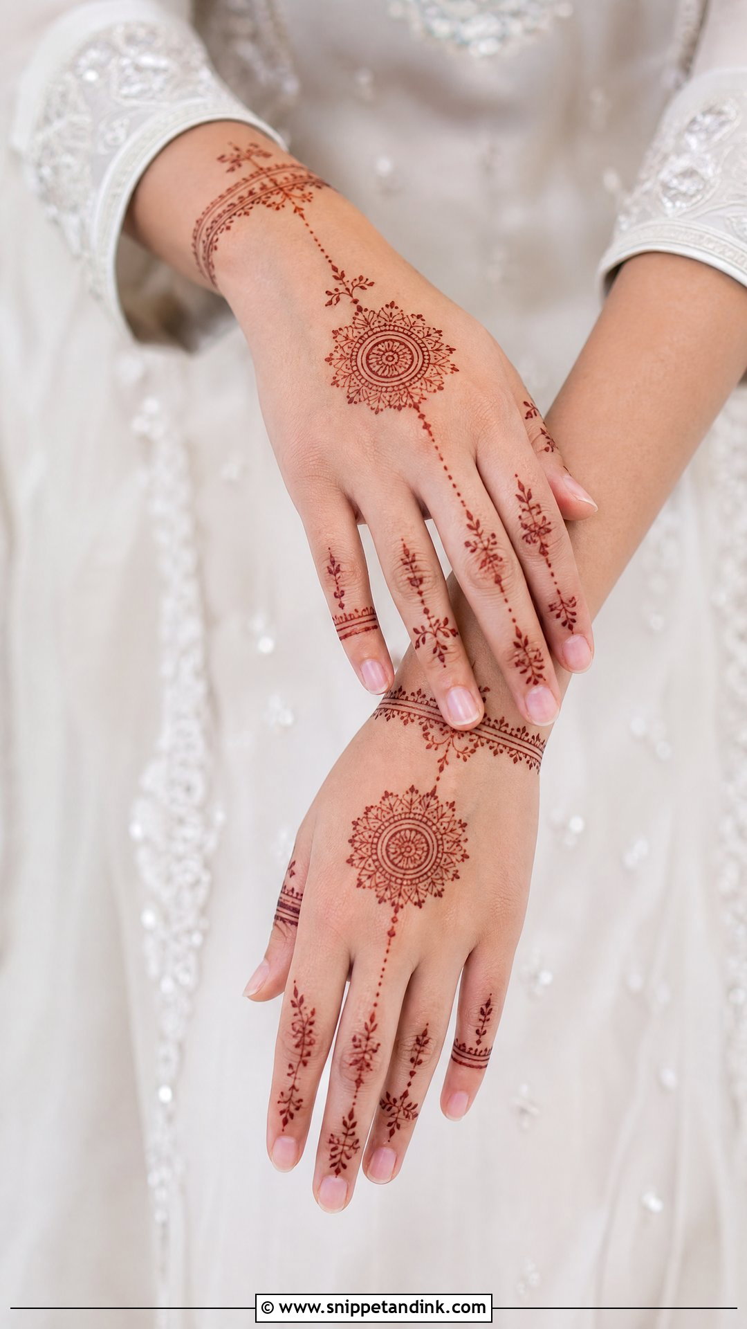 Minimal Bridal Mehndi Design - Snippet and Ink - 20 Trending Bridal Mehndi Designs 2025