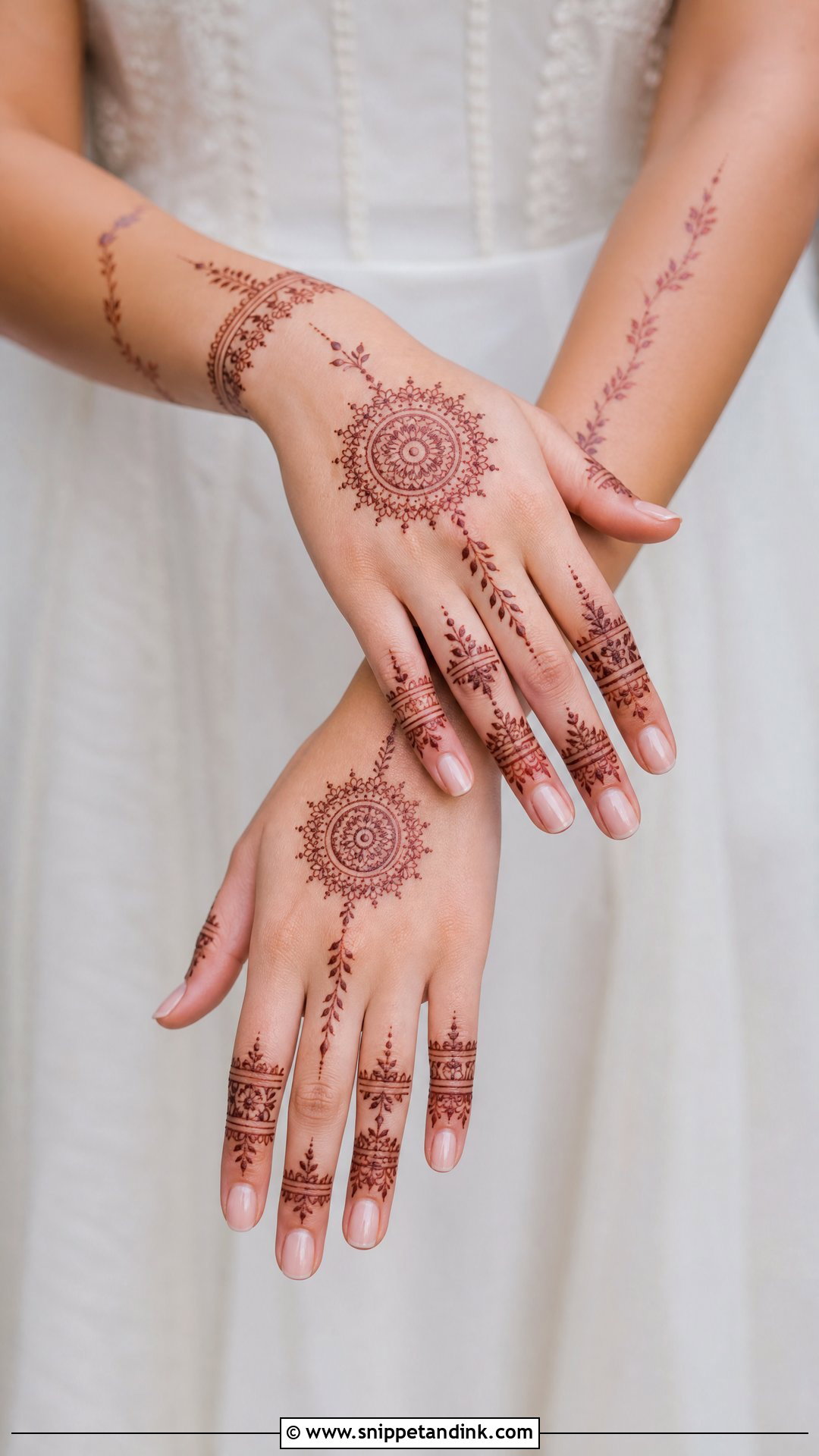 Minimal Bridal Mehndi Design - Snippet and Ink - 25 Bridal Mehndi Design 2025 Ideas