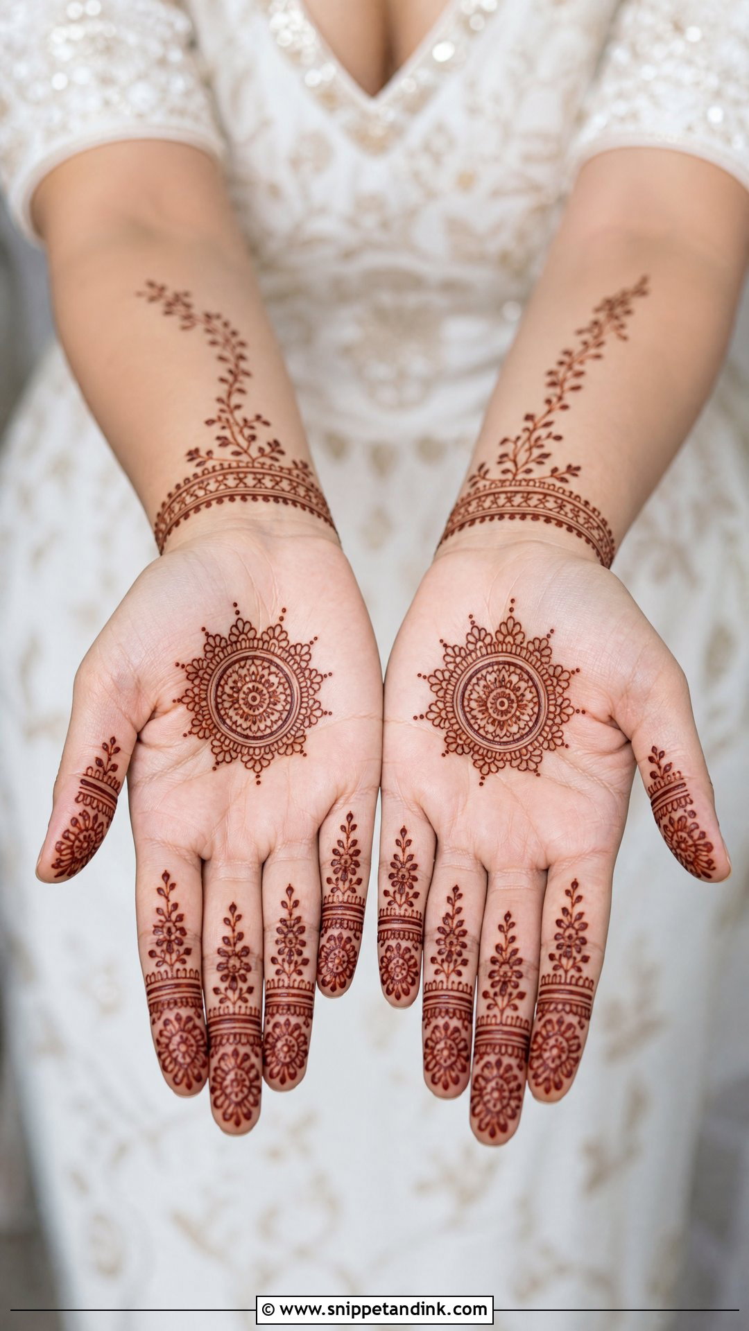 Minimal Bridal Mehndi Design - Snippet and Ink - 25 Bridal Mehndi Designs with Names