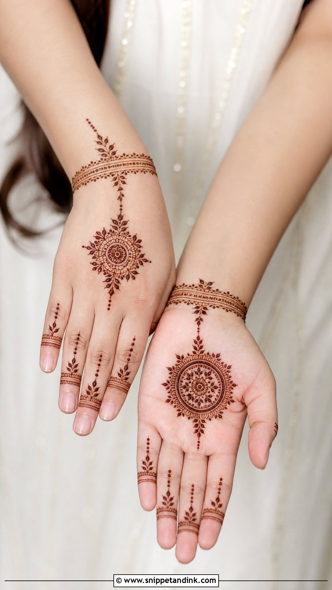 Minimal Bridal Mehndi Design - Snippet and Ink - 20 Bridal Henna (Mehndi) Design Ideas