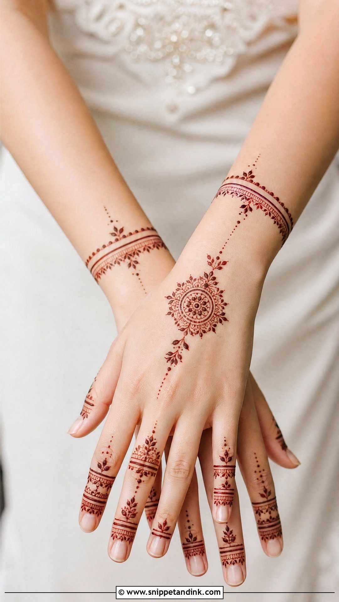 Minimal Bridal Mehndi Design - Snippet and Ink - 20 Bridal Mehndi Art Designs