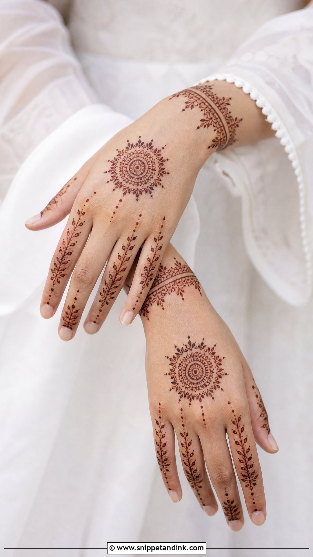 Minimal Bridal Mehndi Design - Snippet and Ink - 30 Mehndi Design for Bride Ideas