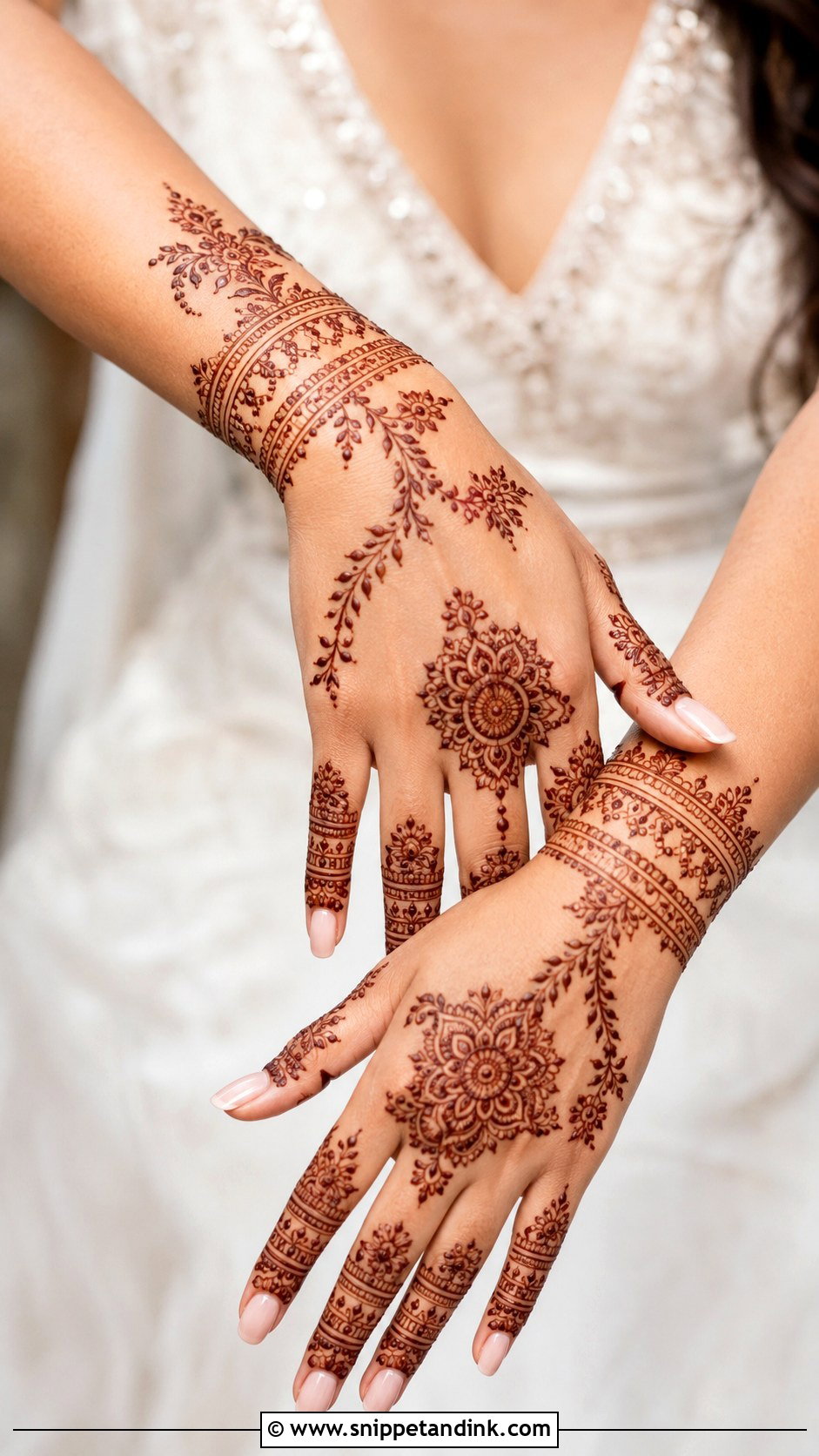 Minimal Bridal Mehndi Design - Snippet and Ink - 35 Bridal Mehndi Designs