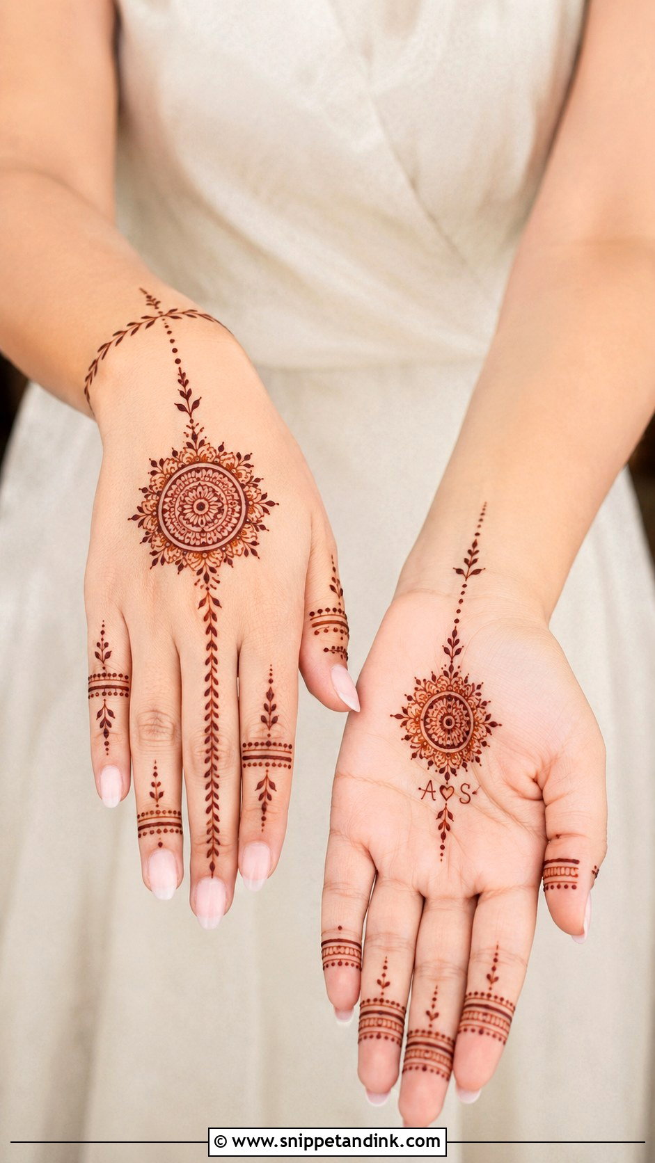 Minimal Bridal Mehndi Design - Snippet and Ink - 35 Latest Bridal Mehndi Designs