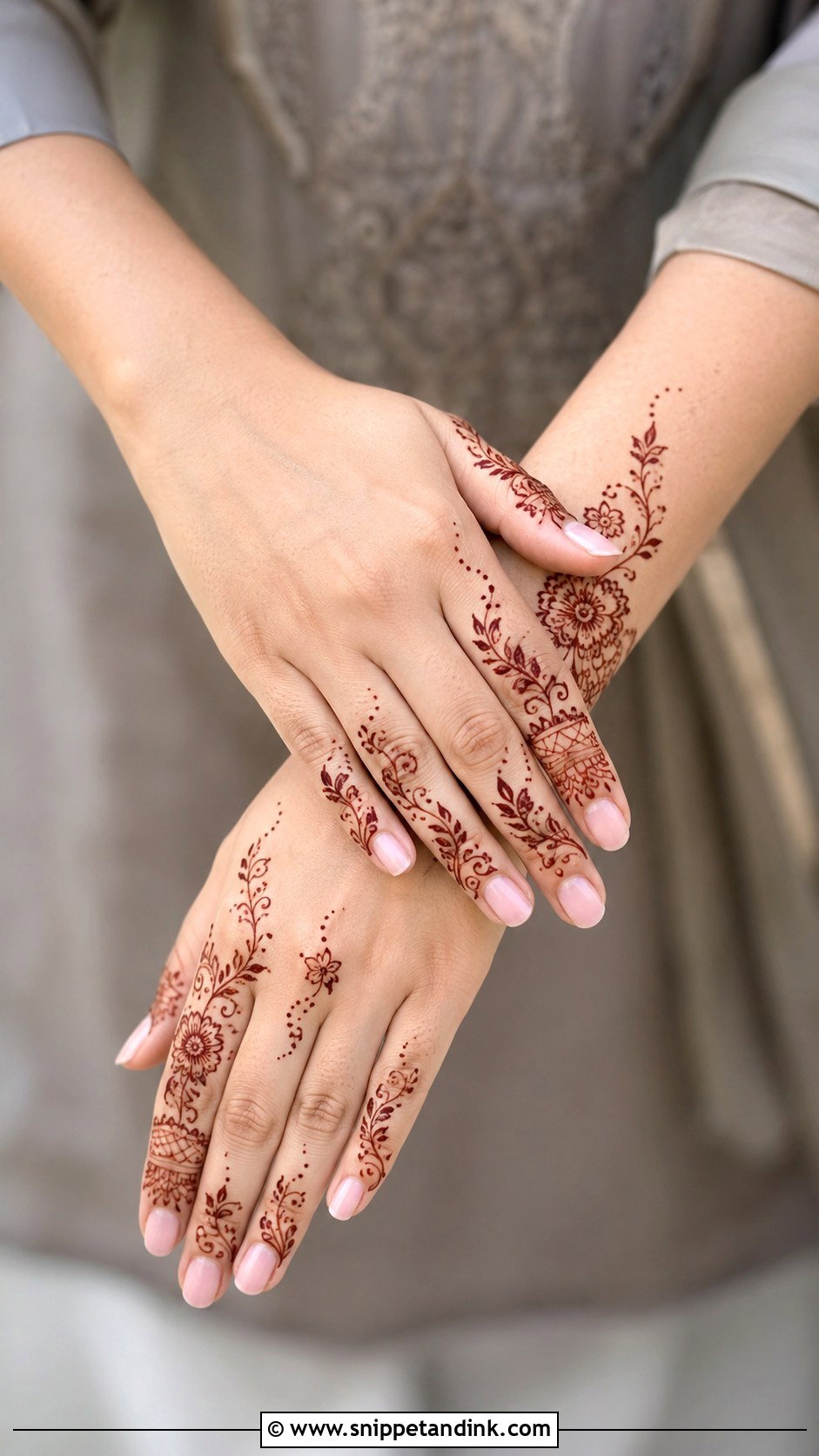 Minimal Bridal Mehndi Design - Snippet and Ink - 35 Trending Mehndi Designs
