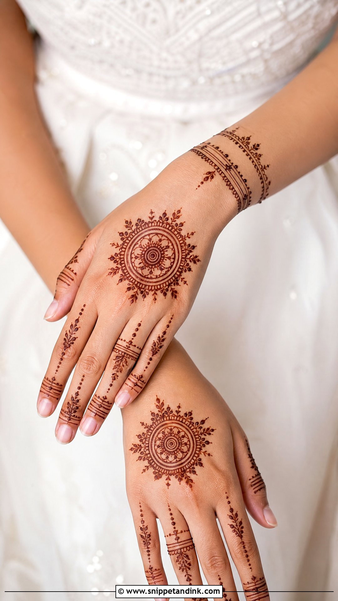 Minimal Bridal Mehndi Design - Snippet and Ink - 20 Bridal Mehndi Designs Figures
