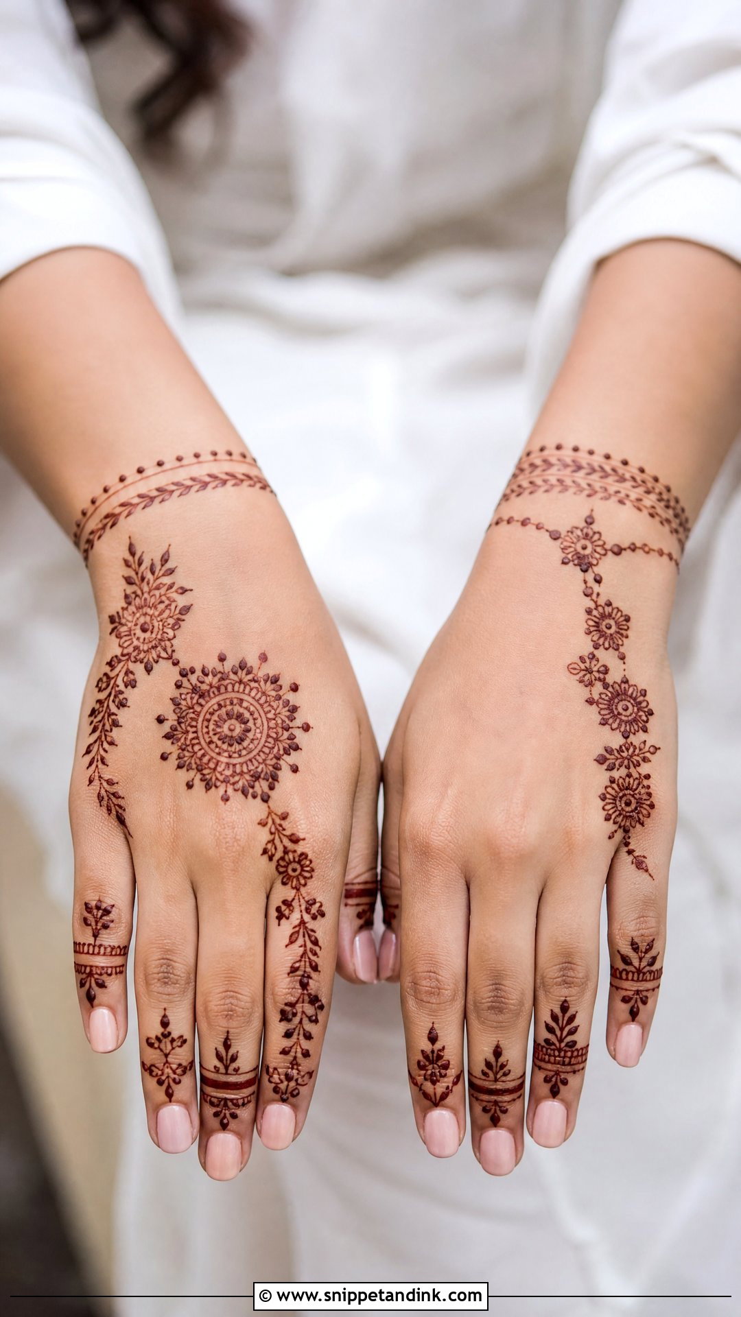 Minimal Bridal Mehndi Design - Snippet and Ink - 20 Bridal Mehndi Designs for Hands
