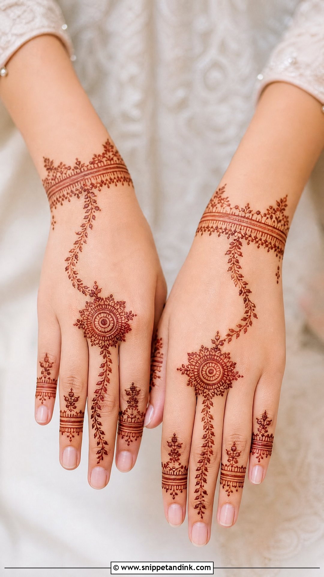 Minimal Bridal Mehndi Design - Snippet and Ink - 20 Bridal Mehndi Latest Design Ideas