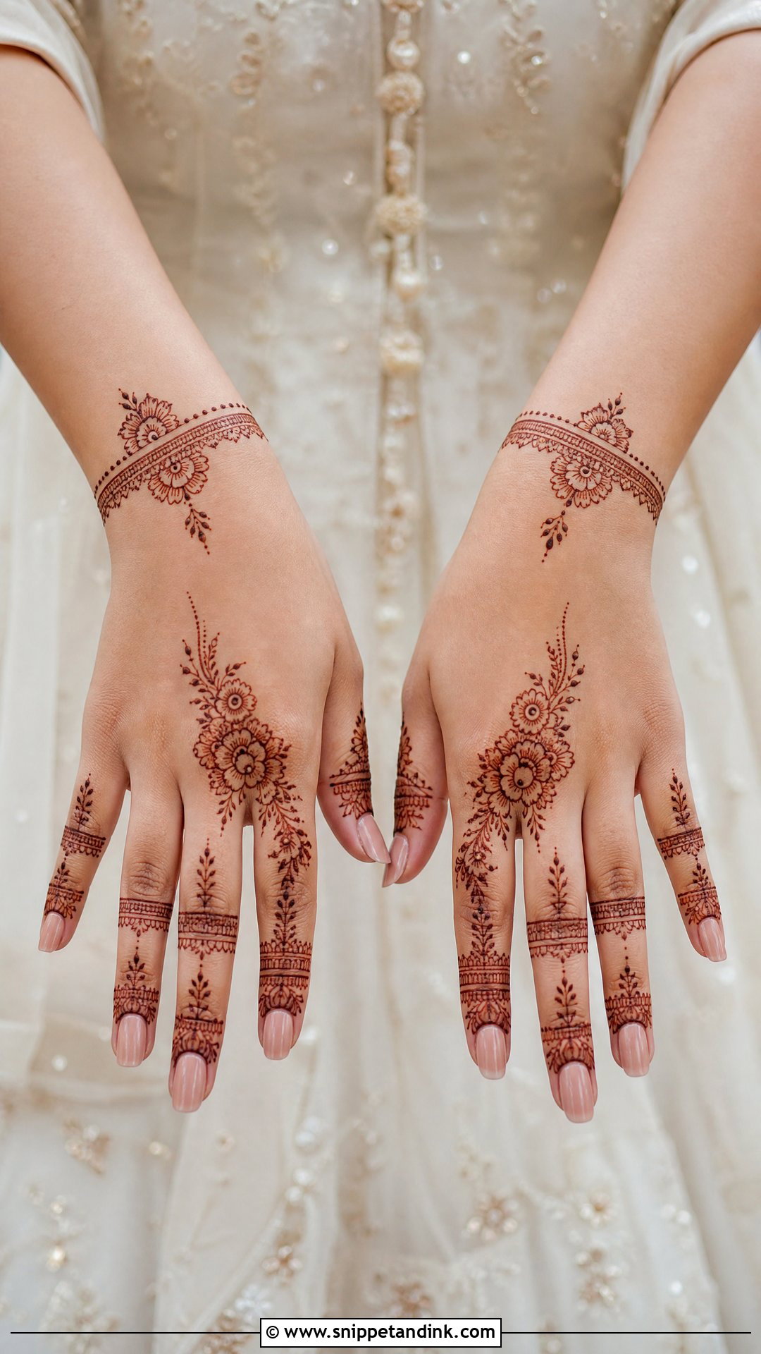 Minimal Bridal Mehndi Design - Snippet and Ink - 20 Aesthetic Bridal Mehndi Designs