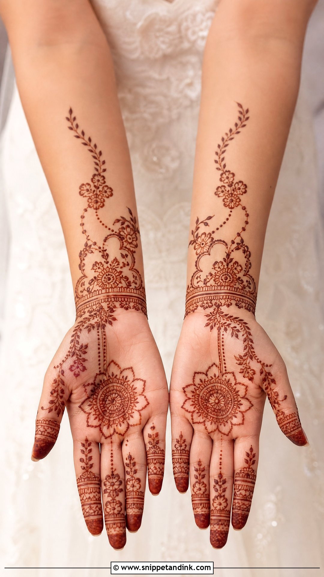 Minimal Bridal Mehndi Full Hand - Snippet and Ink - 20 Bridal Mehndi Full Hand Henna Designs