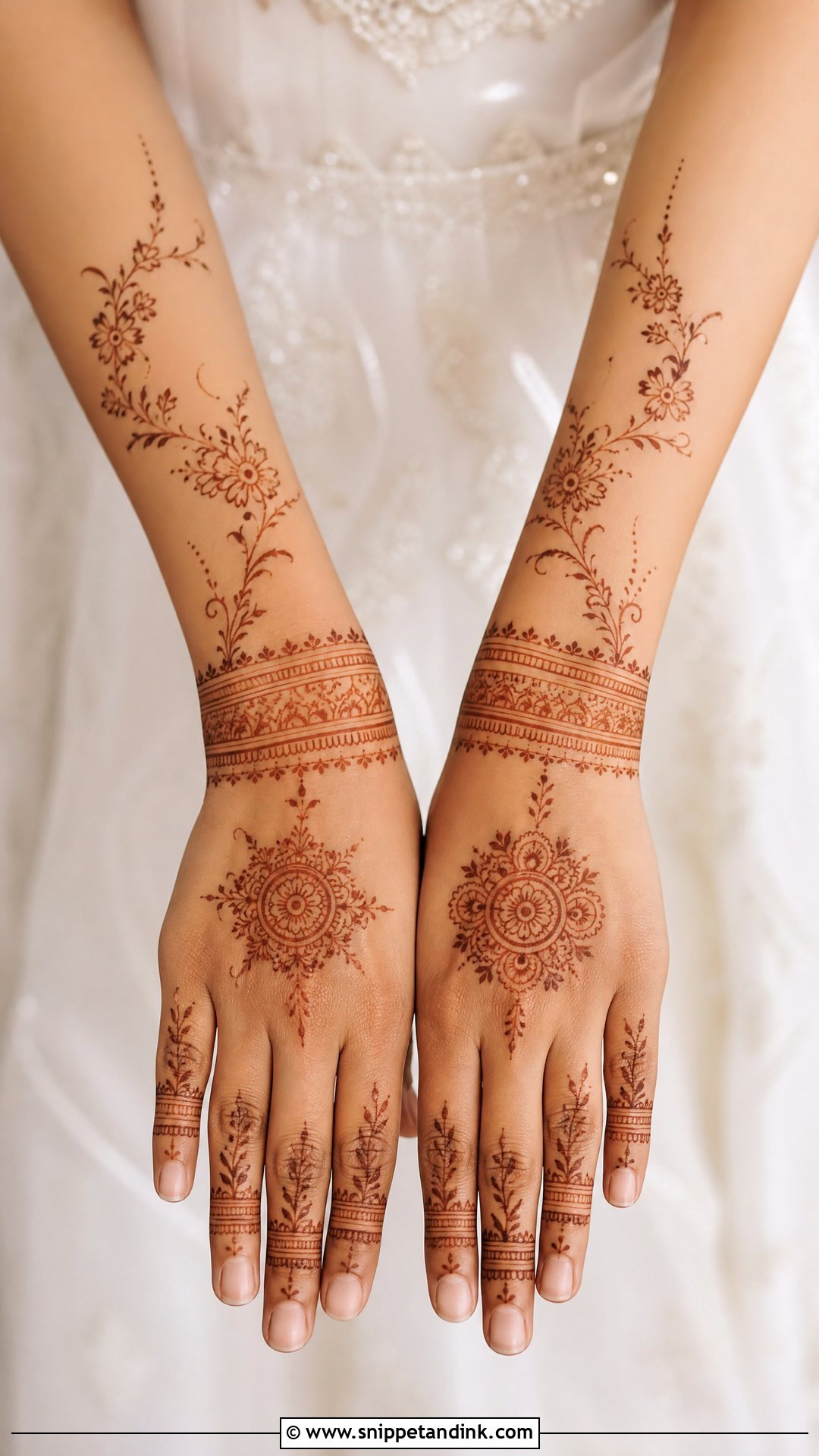Minimal Bridal Mehndi Full Hands - Snippet and Ink - 20 Bridal Mehndi Designs Full Hands