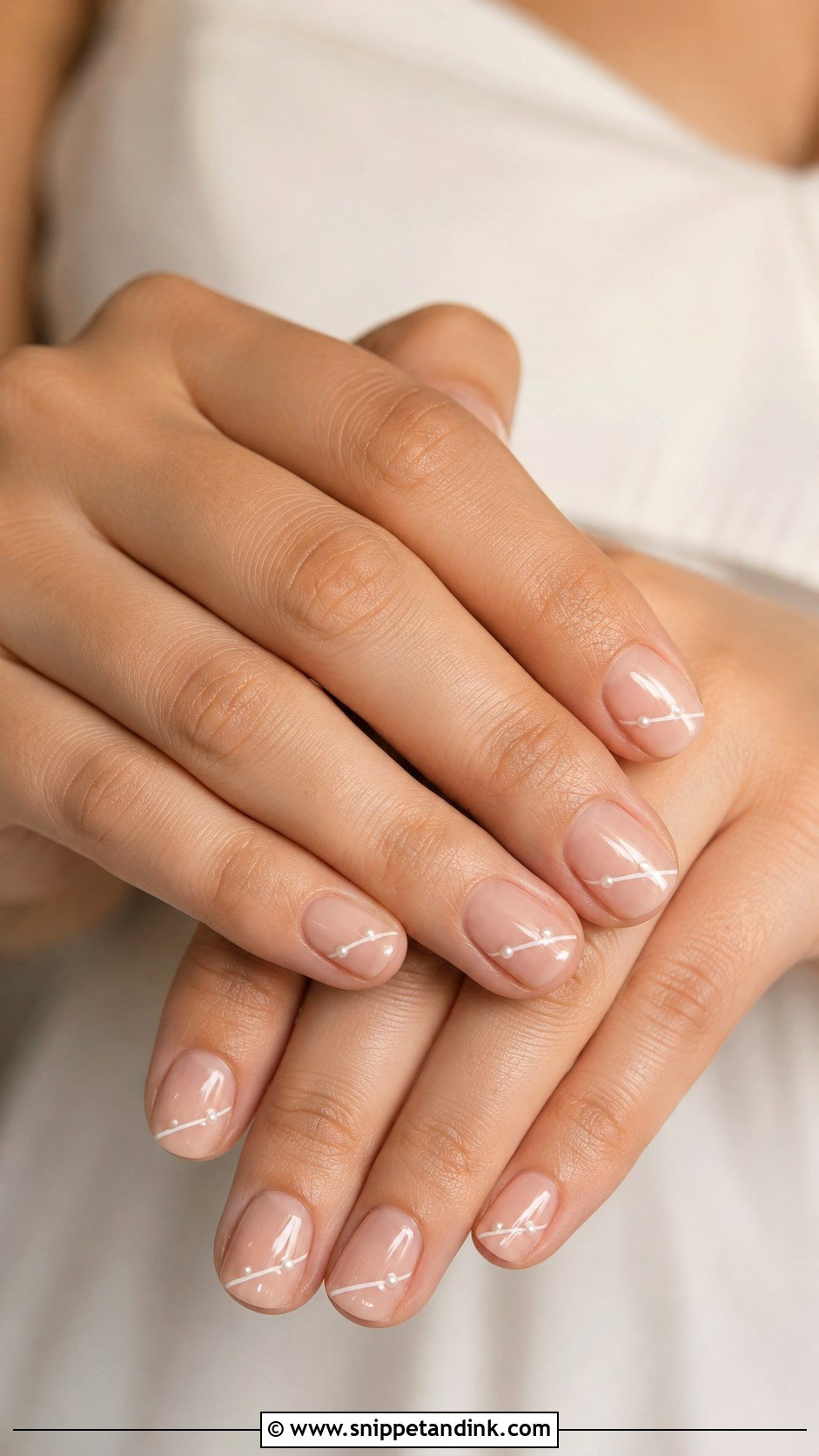 Minimal Bridal Nail Art - Snippet and Ink - 20 Bridal Nails Art