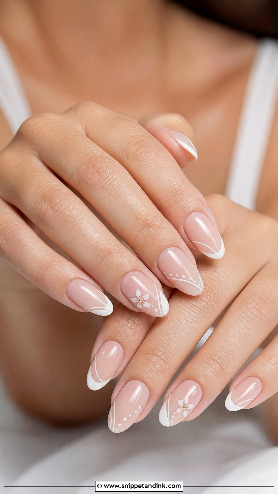 Minimal Bridal Nail Art - Snippet and Ink - 25 Bridal Nail Designs Brides