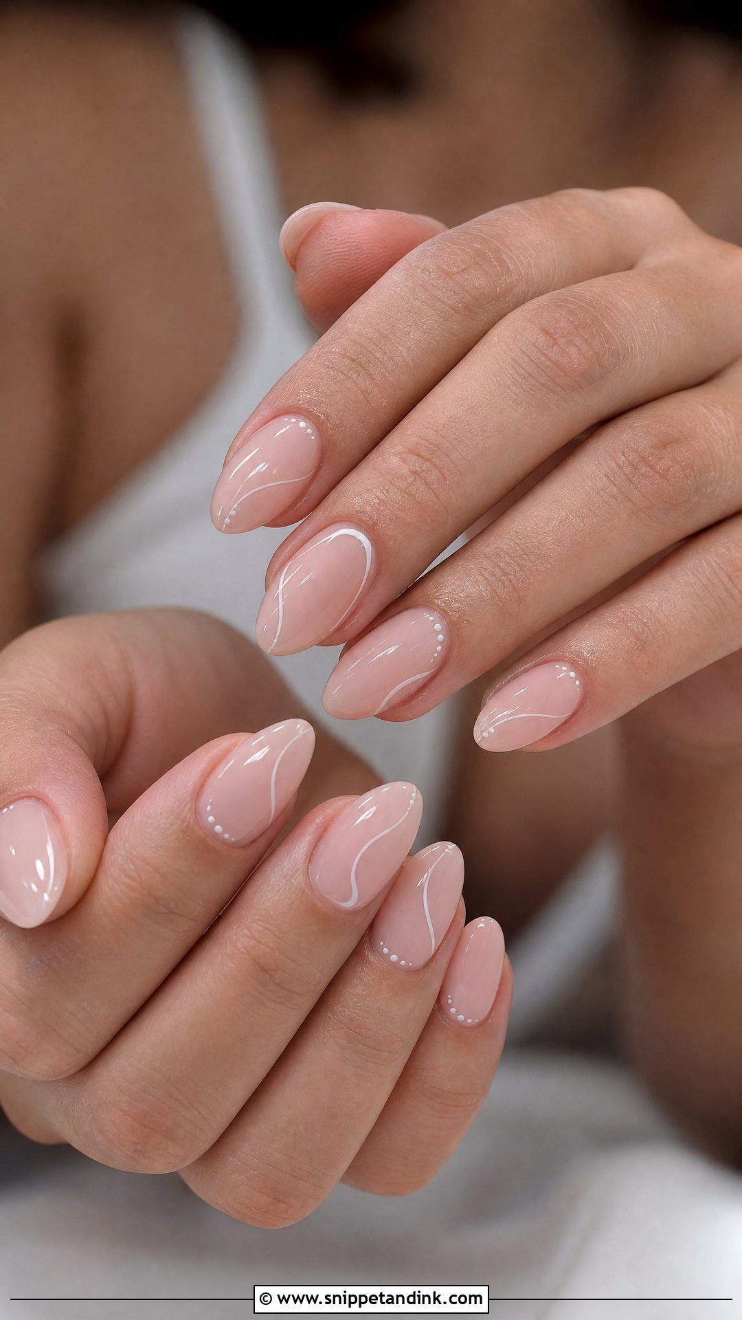 Minimal Bridal Nails - Snippet and Ink - 35 Bridal Nails