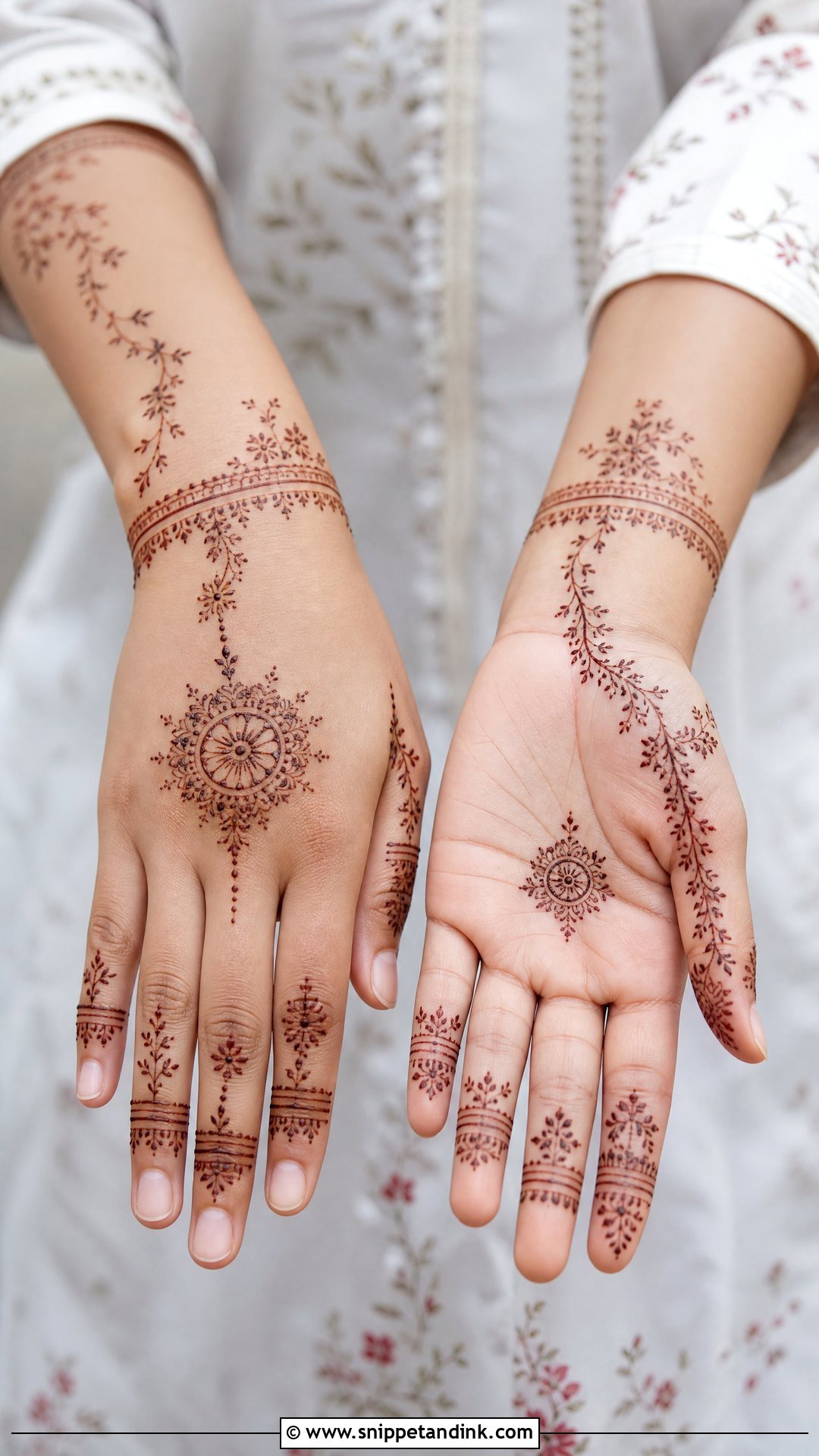 Minimal Bridal Sister Mehndi Design - Snippet and Ink - 25 Bridal Sister Mehndi Design Ideas