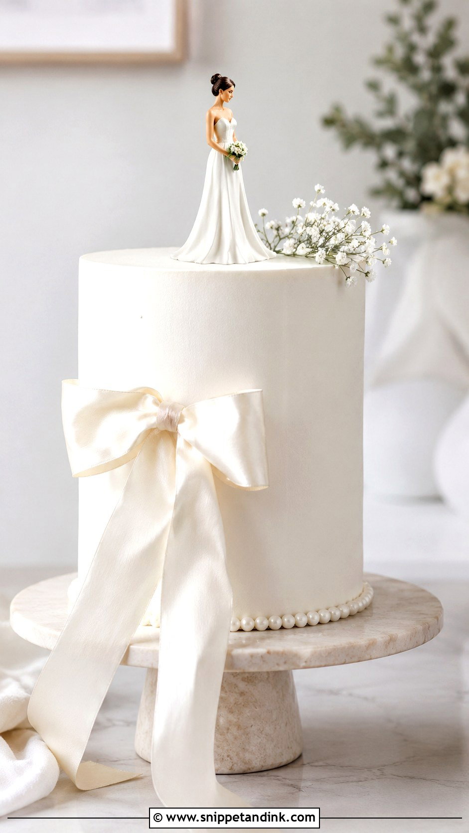 Minimal Bride Cake - Snippet and Ink - 20 Bride Cake Ideas