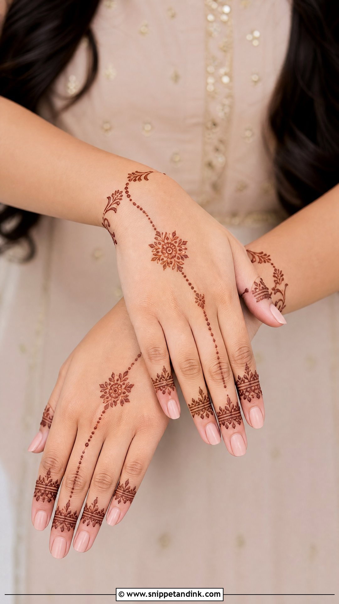 Minimal Bridesmaid Mehndi Design - Snippet and Ink - 25 Mehendi Look for Bridesmaid Ideas