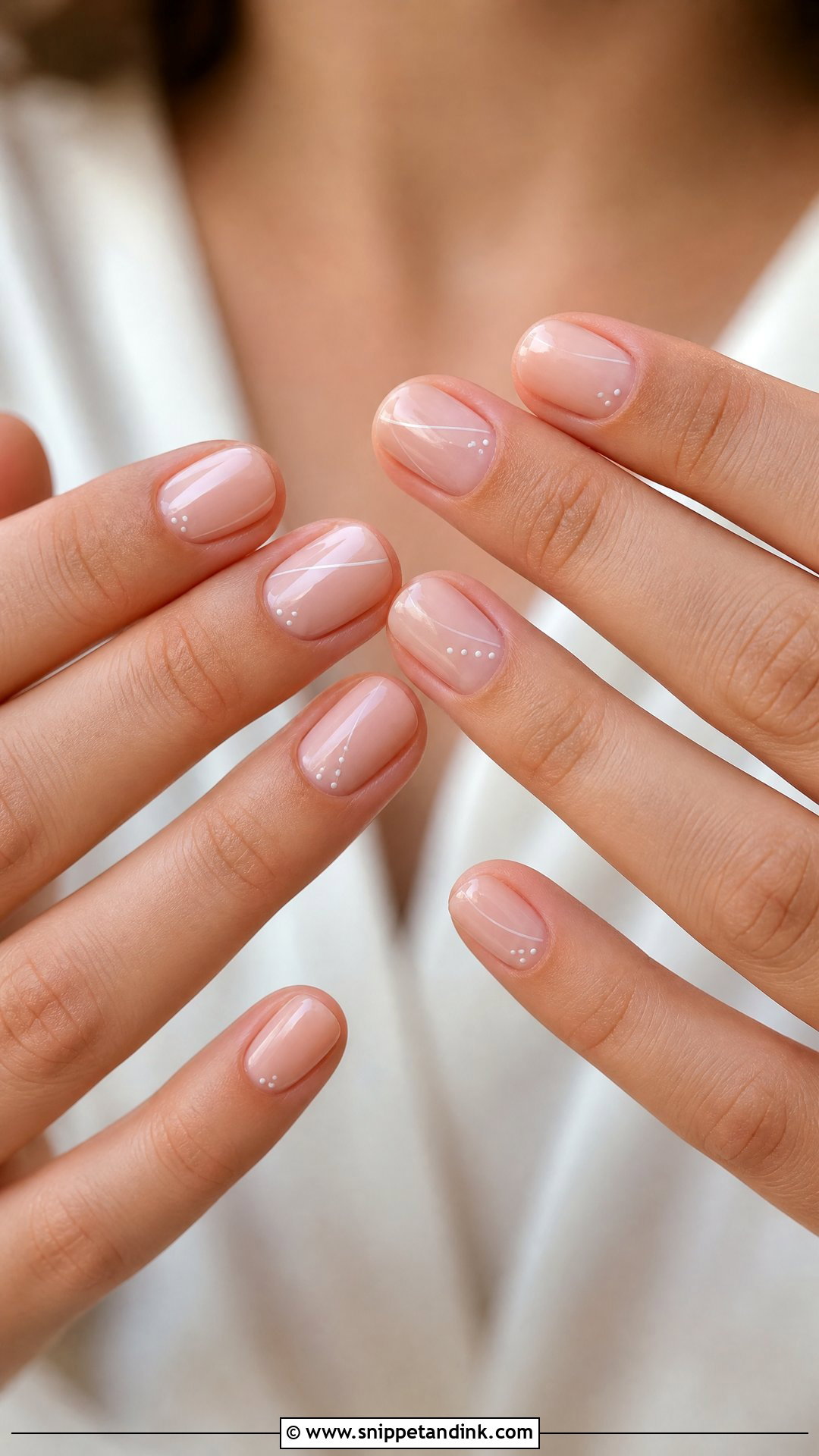 Minimal Bridesmaids Nails - Snippet and Ink - 30 Bridesmaids Nails