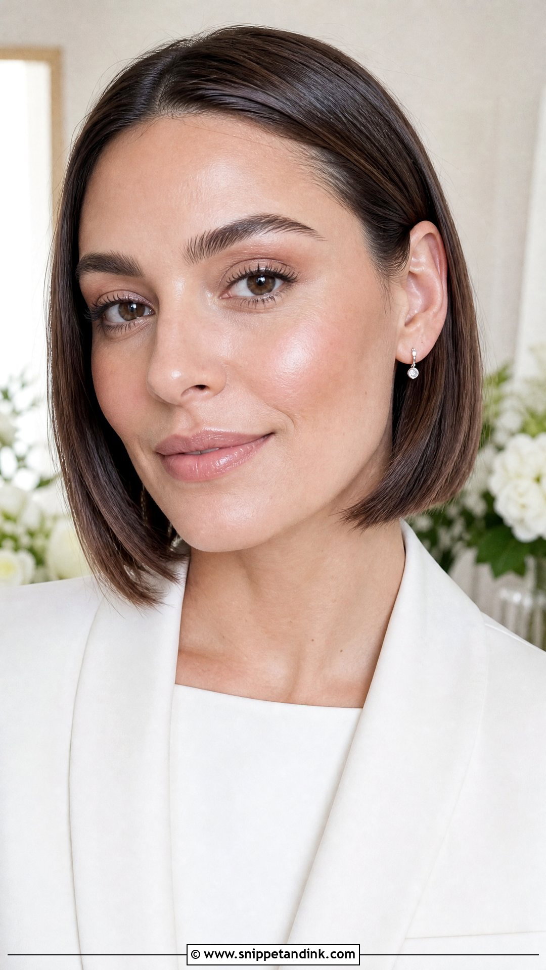 Minimal Brunette Bridal Makeup - Snippet and Ink - 20 Brunette Bridal Make Up Ideas