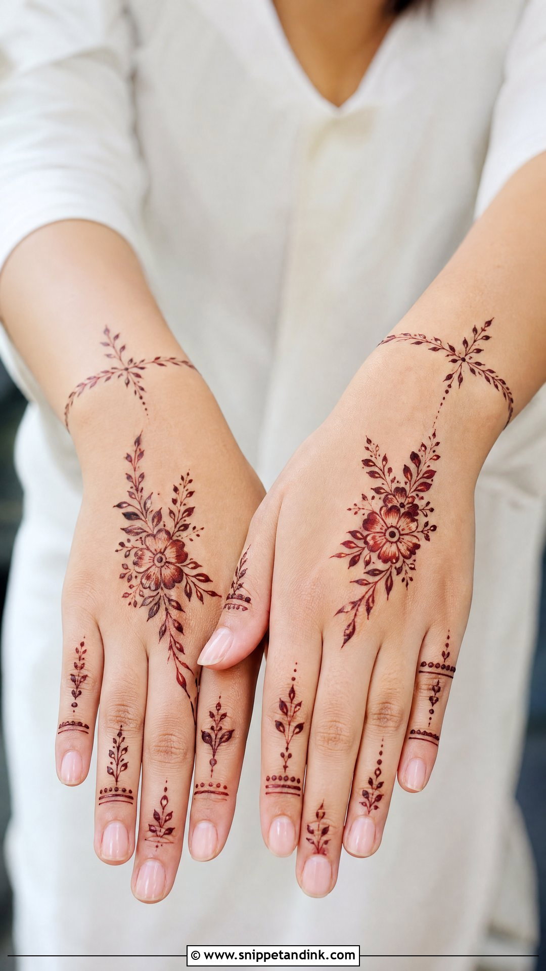 Minimal Bunches Mehndi Design - Snippet and Ink - 25 Bunches Mehndi Design Ideas