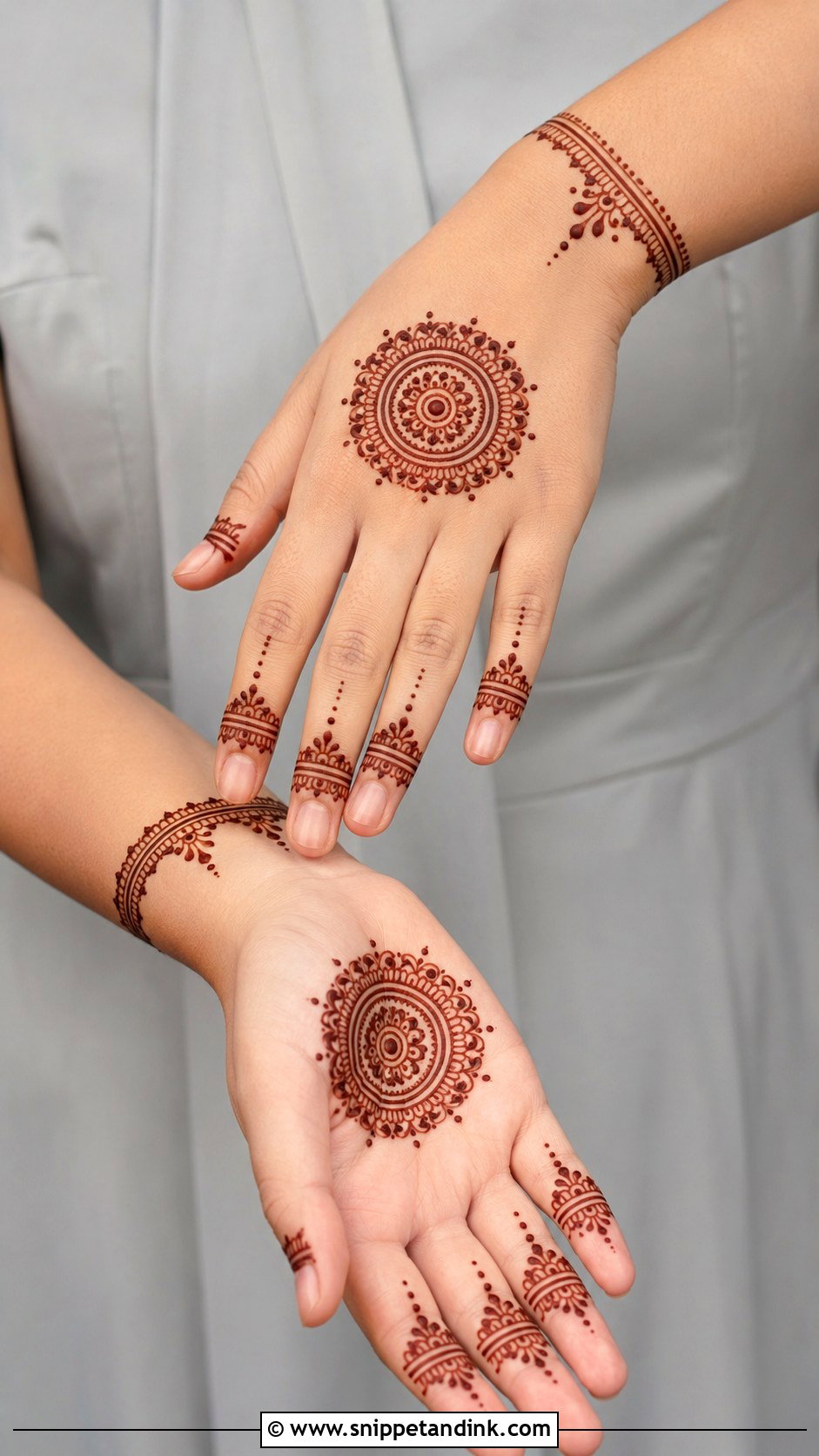 Minimal Circle Mehndi Design - Snippet and Ink - 35 Circle Mehndi Designs