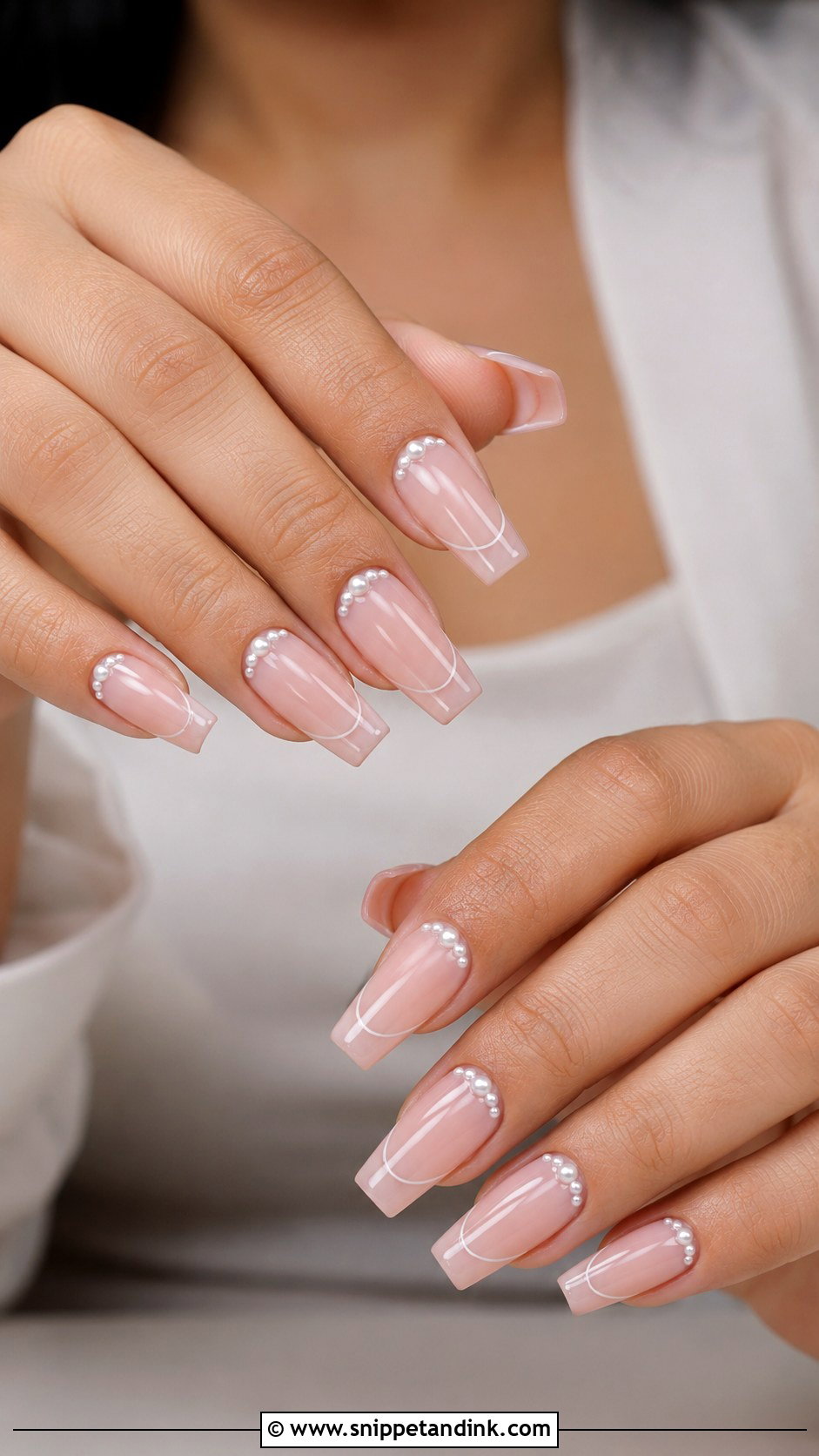 Minimal Coffin Wedding Nails - Snippet and Ink - 20 Coffin Wedding Nails for Bride