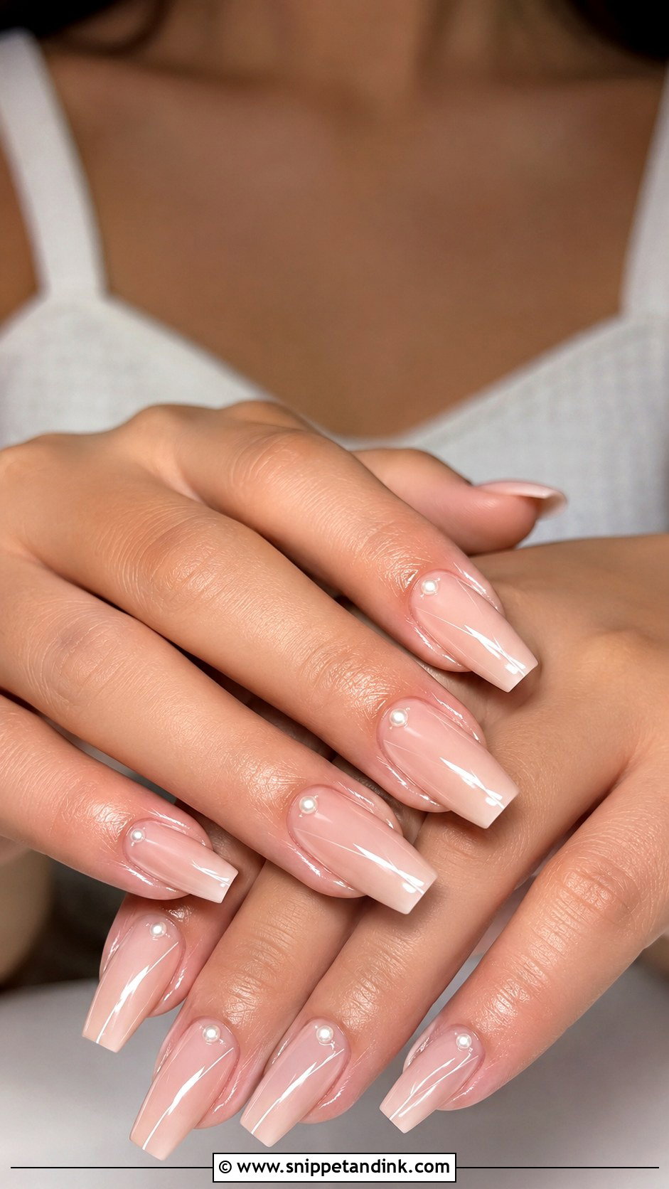 Minimal Coffin Wedding Nails - Snippet and Ink - 20 Coffin Shape Wedding Nails