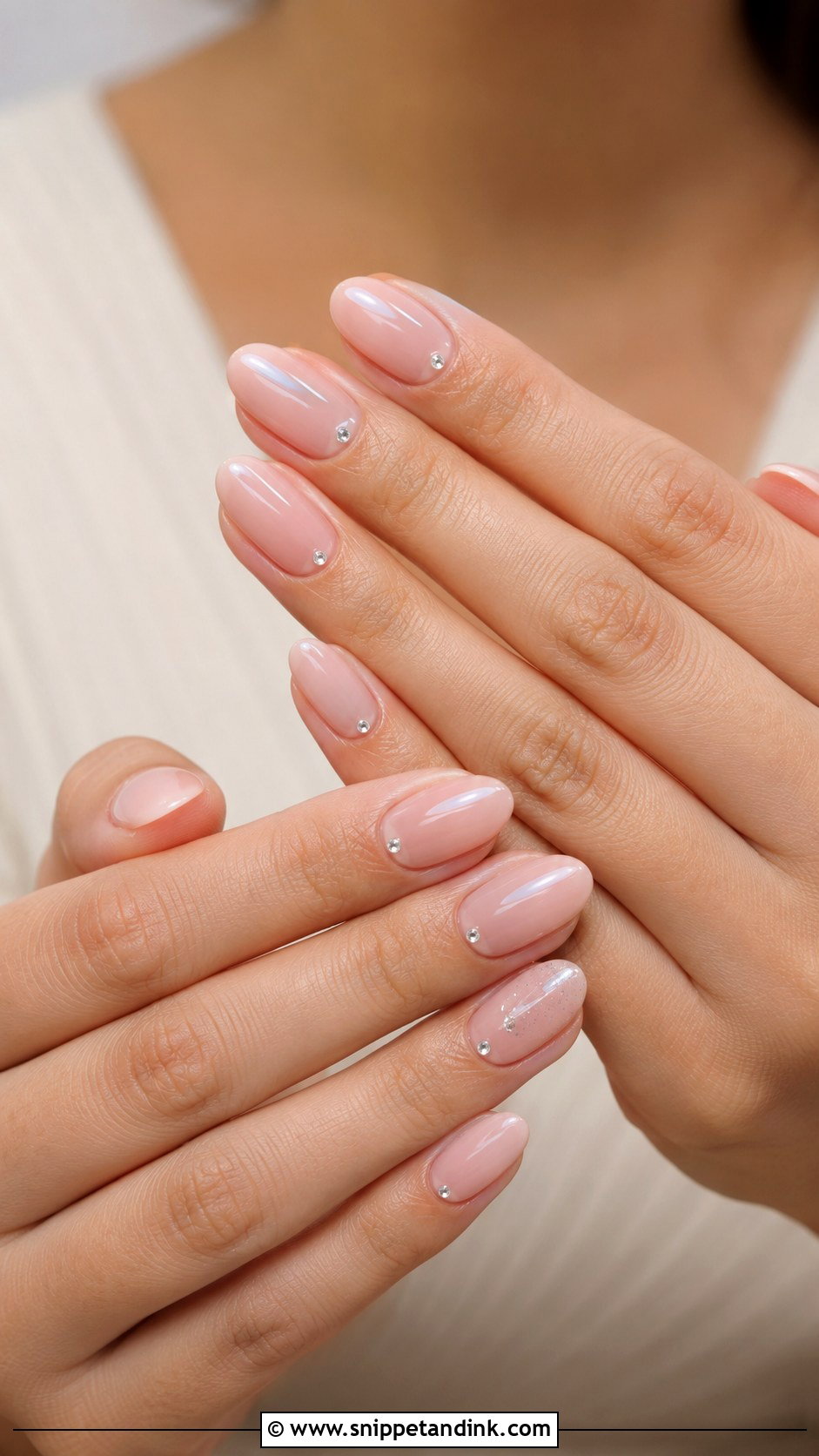Minimal Crystal Wedding Nails - Snippet and Ink - 20 Black Tie Wedding Nails