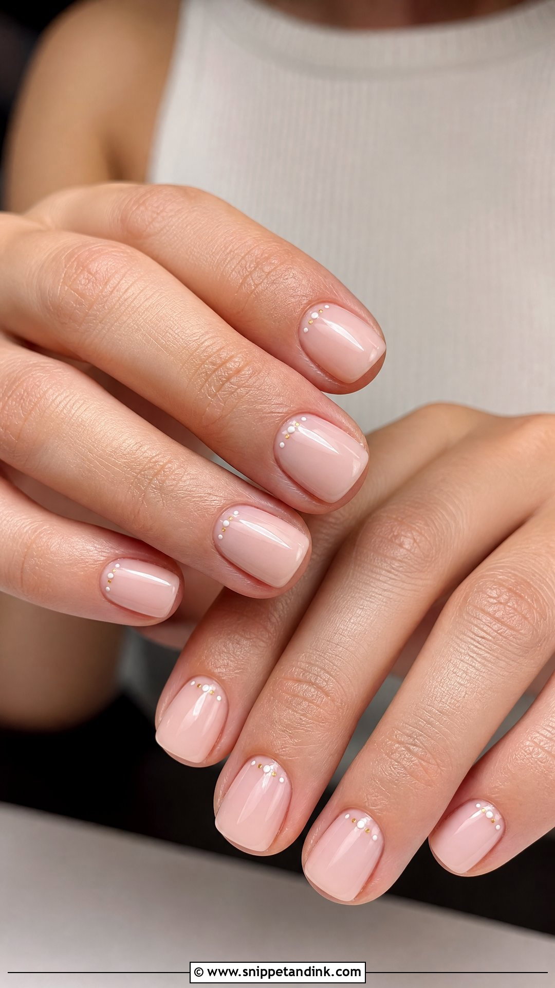 Minimal Dot Wedding Guest Nails - Snippet and Ink - 35 Wedding Guest Nails