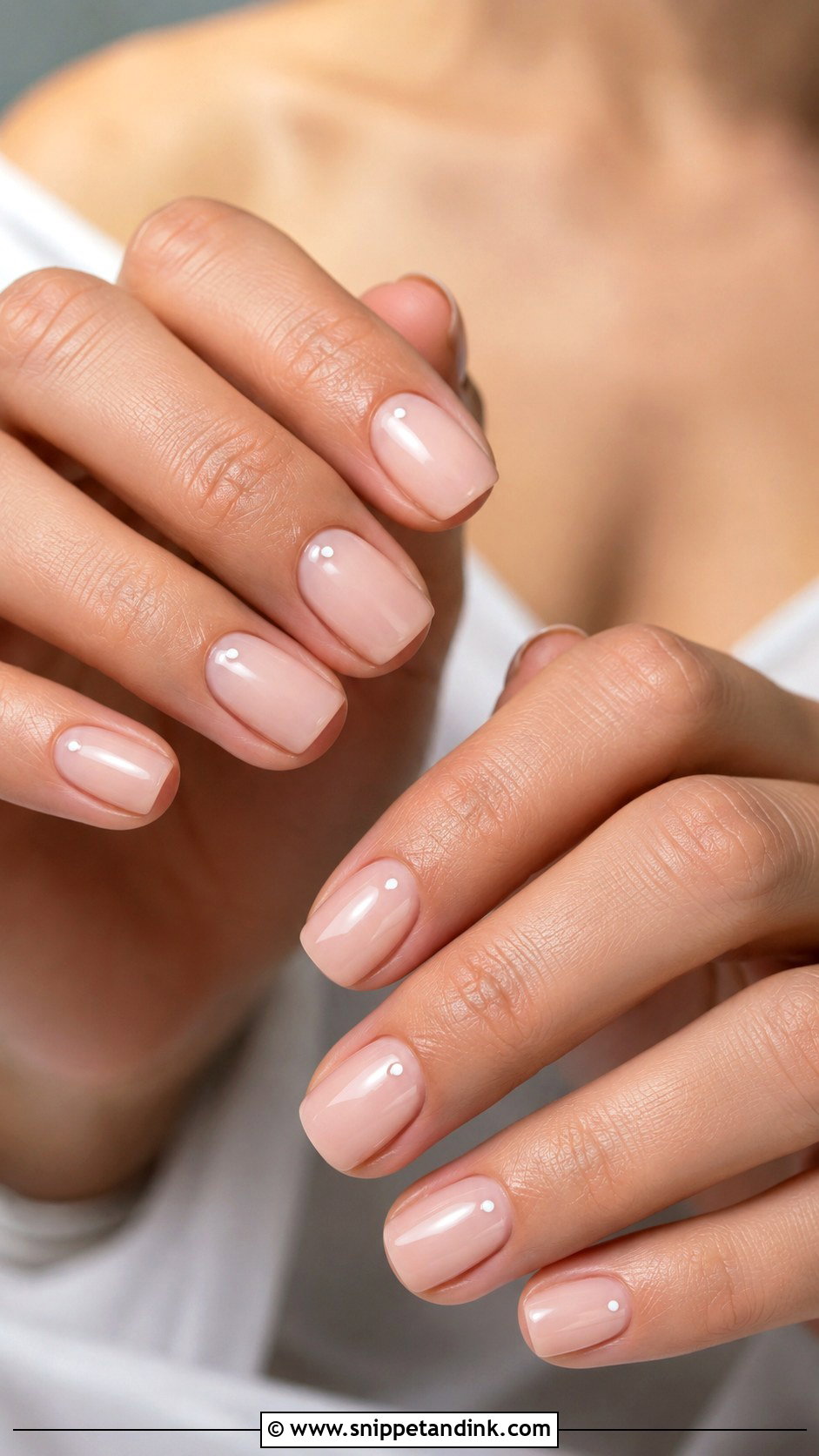 Minimal Dot Wedding Nails - Snippet and Ink - 20 Simple Nail Art for Wedding Ideas