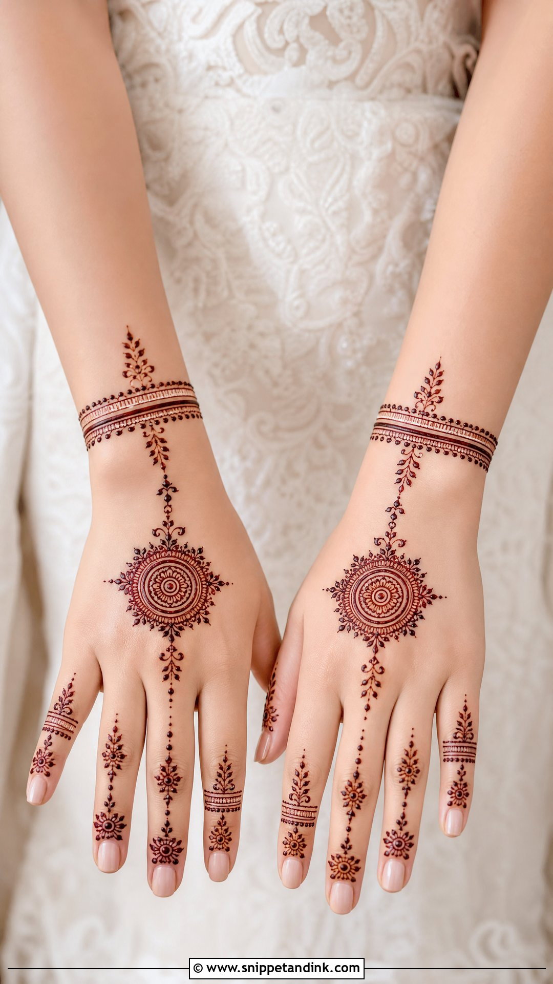 Minimal Dulhan Back Hand Mehndi Design - Snippet and Ink - 25 Dulhan Back Hand Mehndi Designs