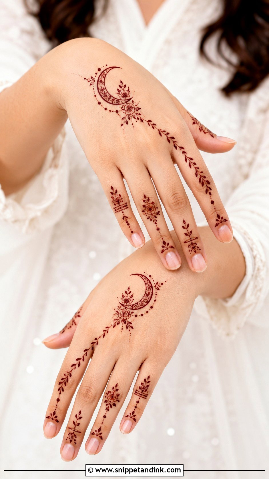 Minimal Eid Back Hand Mehndi Design - Snippet and Ink - 30 Modern Minimal Back Hand Mehndi Designs
