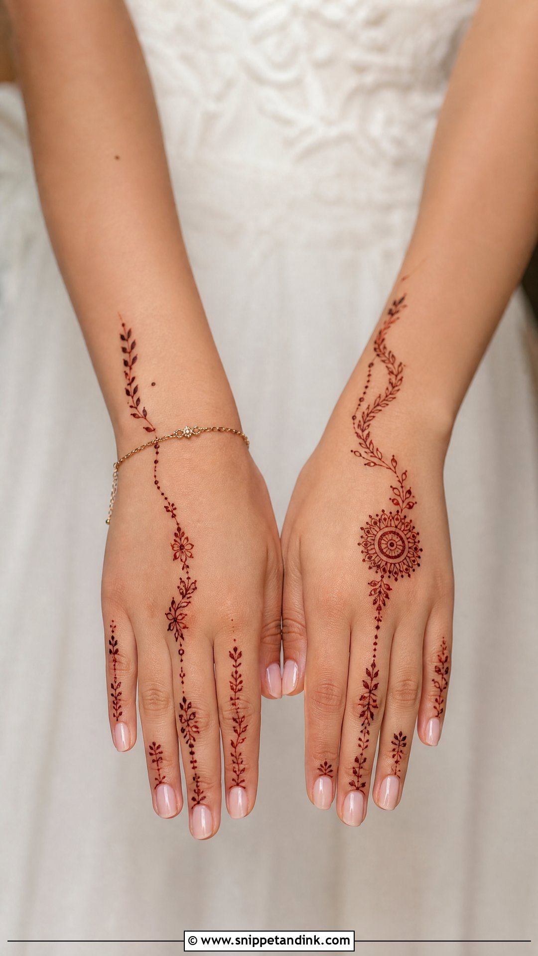 Minimal Engagement Bridal Mehndi Design - Snippet and Ink - 25 Engagement Bridal Mehndi Designs