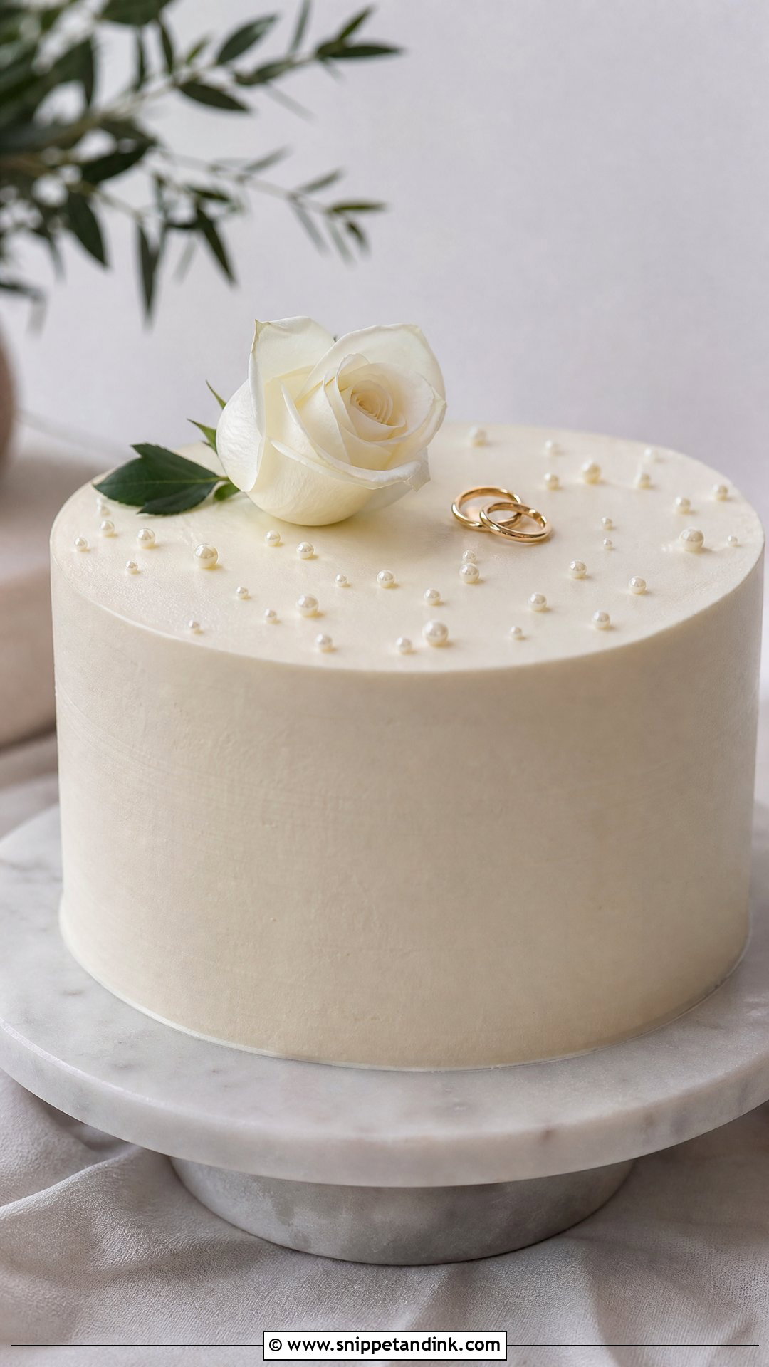 Minimal Engagement Cake - Snippet and Ink - 20 Simple Engagement Cake Ideas