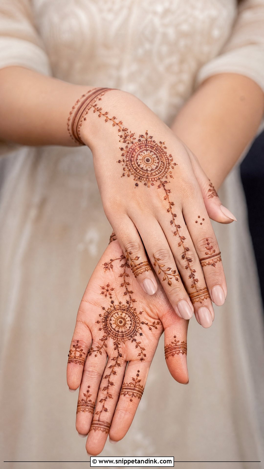 Minimal Engagement Mehendi Design - Snippet and Ink - 30 Engagement Mehendi Design Hands Ideas