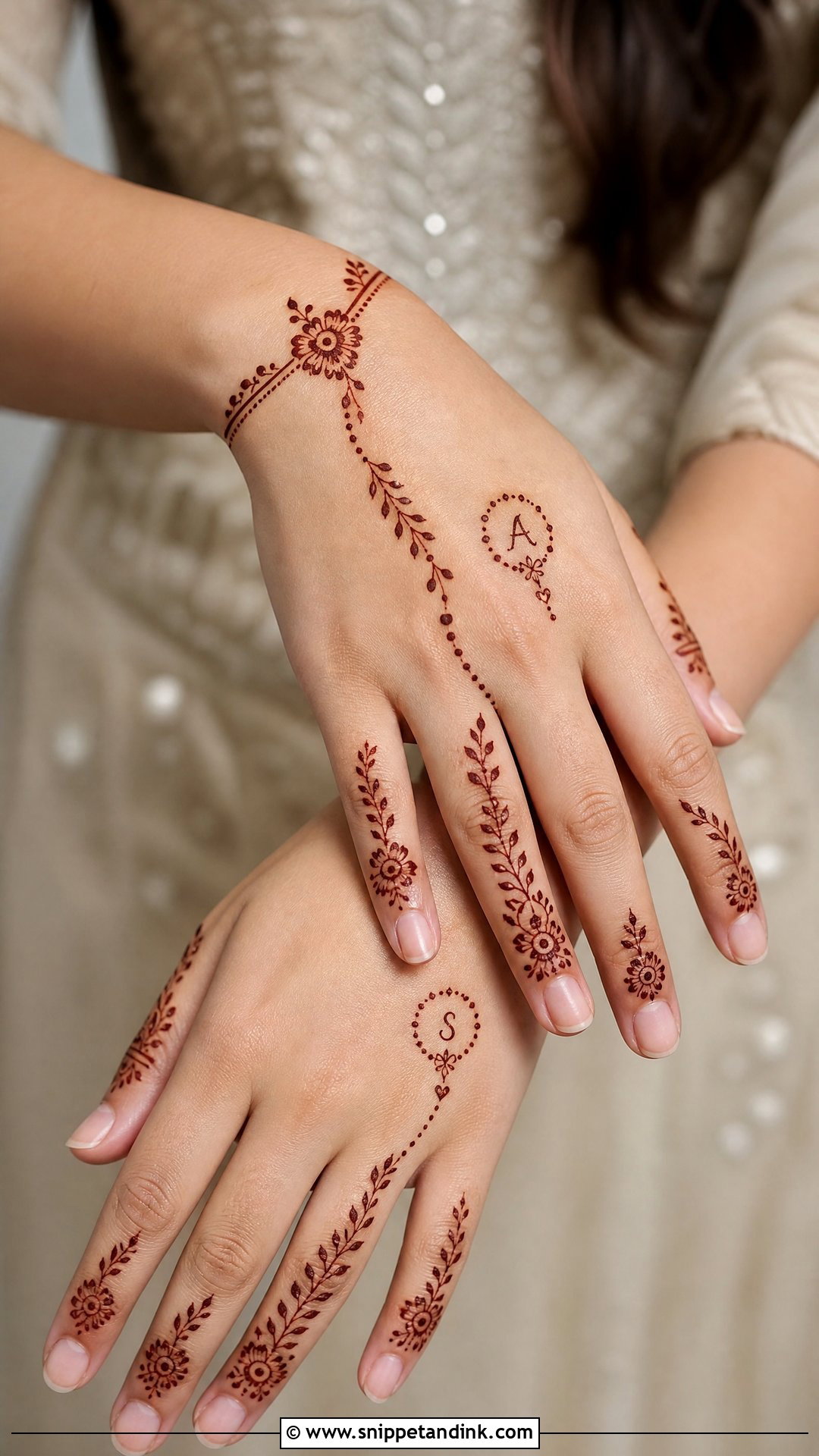 Minimal Engagement Mehndi Design - Snippet and Ink - 20 Latest Mehndi Designs for Engagement