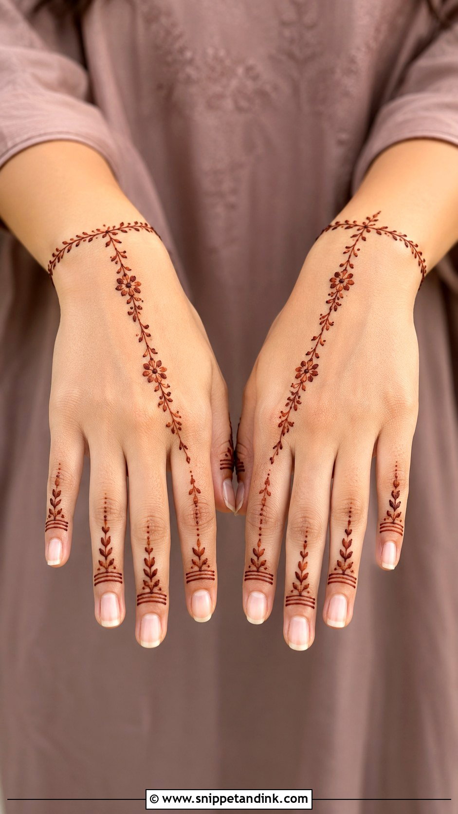 Minimal Engagement Mehndi Design - Snippet and Ink - 35 Engagement Mehndi Designs