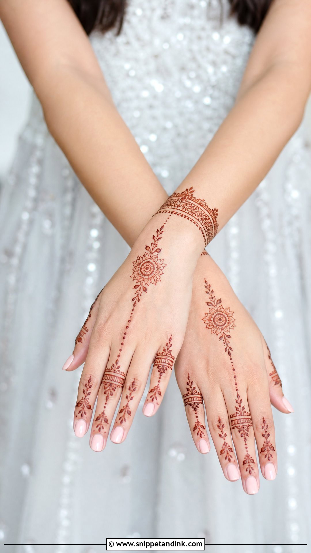 Minimal Engagement Mehndi Design - Snippet and Ink - 25 Mehndi Designs for Engagement